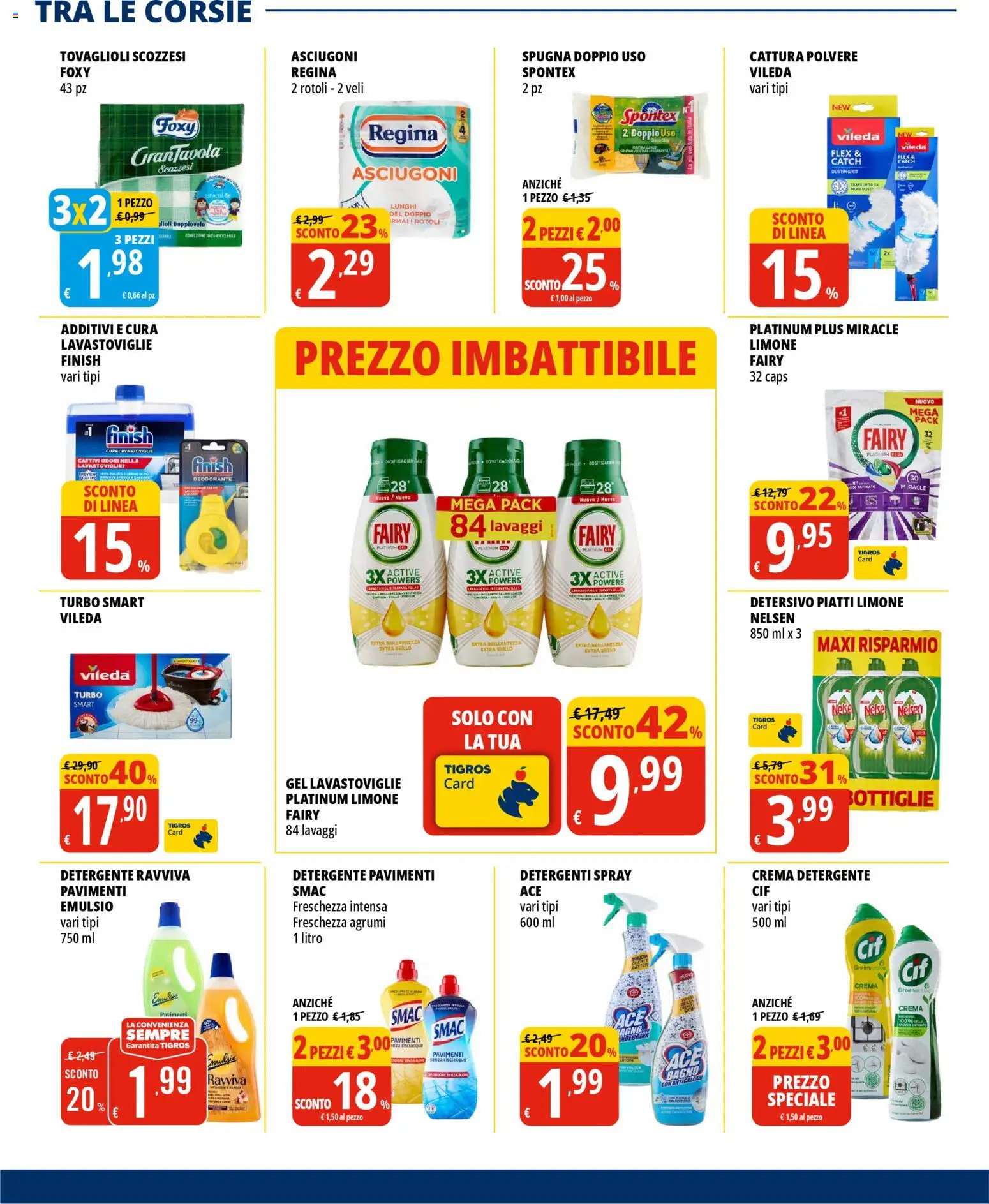 Volantino Tigros del 10.03.2026 | Pagina: 26 | Prodotti: Spugna, Deodorante, Limone, Bagno