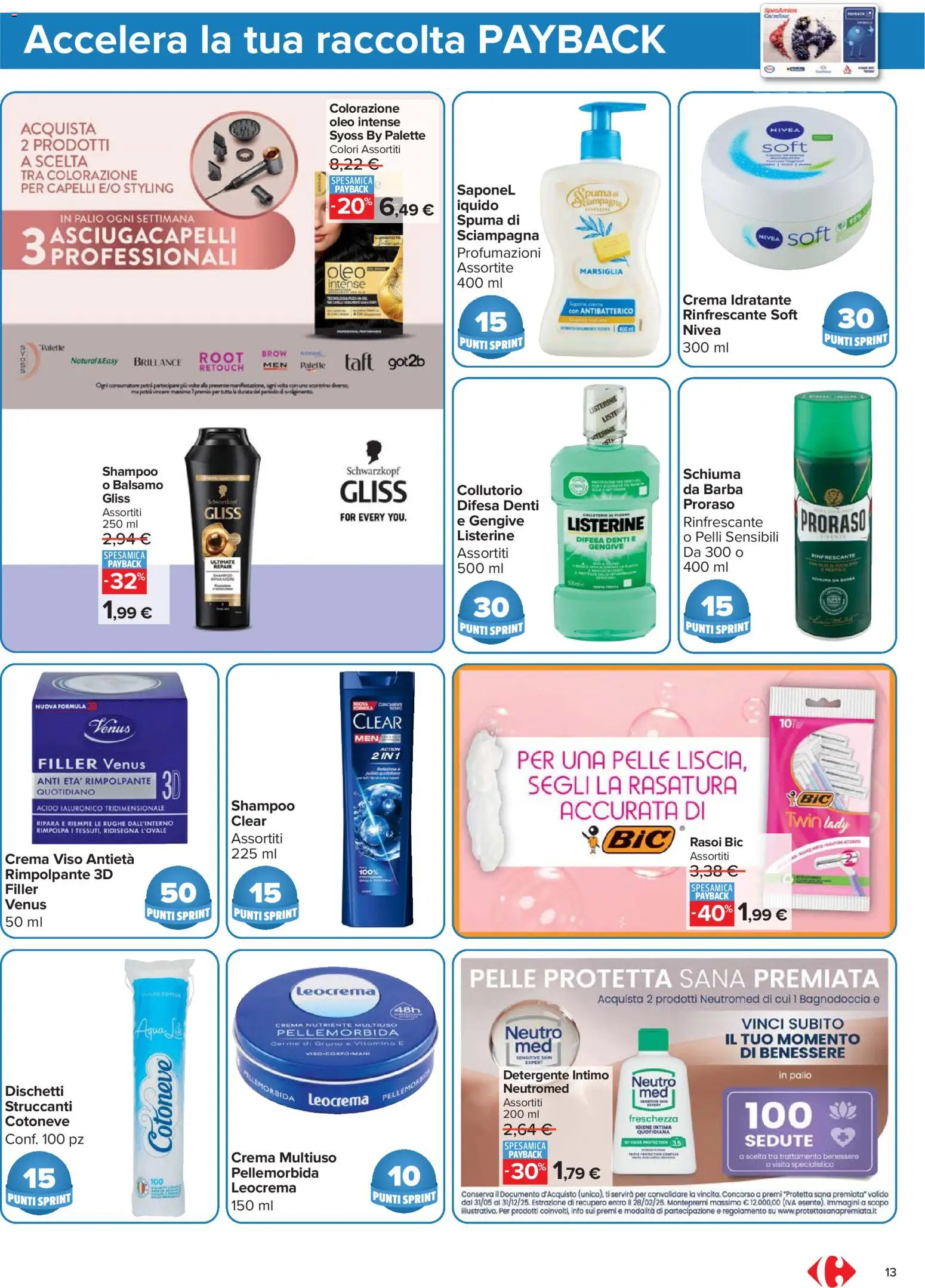 Volantino Carrefour del 16.12.2025 | Pagina: 13 | Prodotti: Crema, Detergente, Intimo, Asciugacapelli