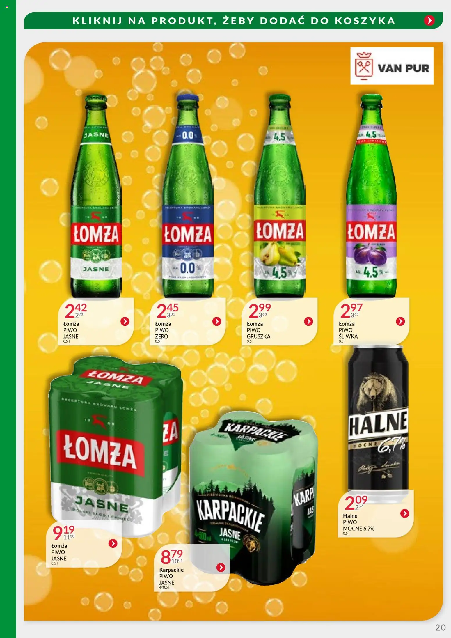 Eurocash Gazetka - Handlowa MR Południowy-Wschód od 22.12.2025 | Strona: 20 | Produkty: Gruszka, Piwo