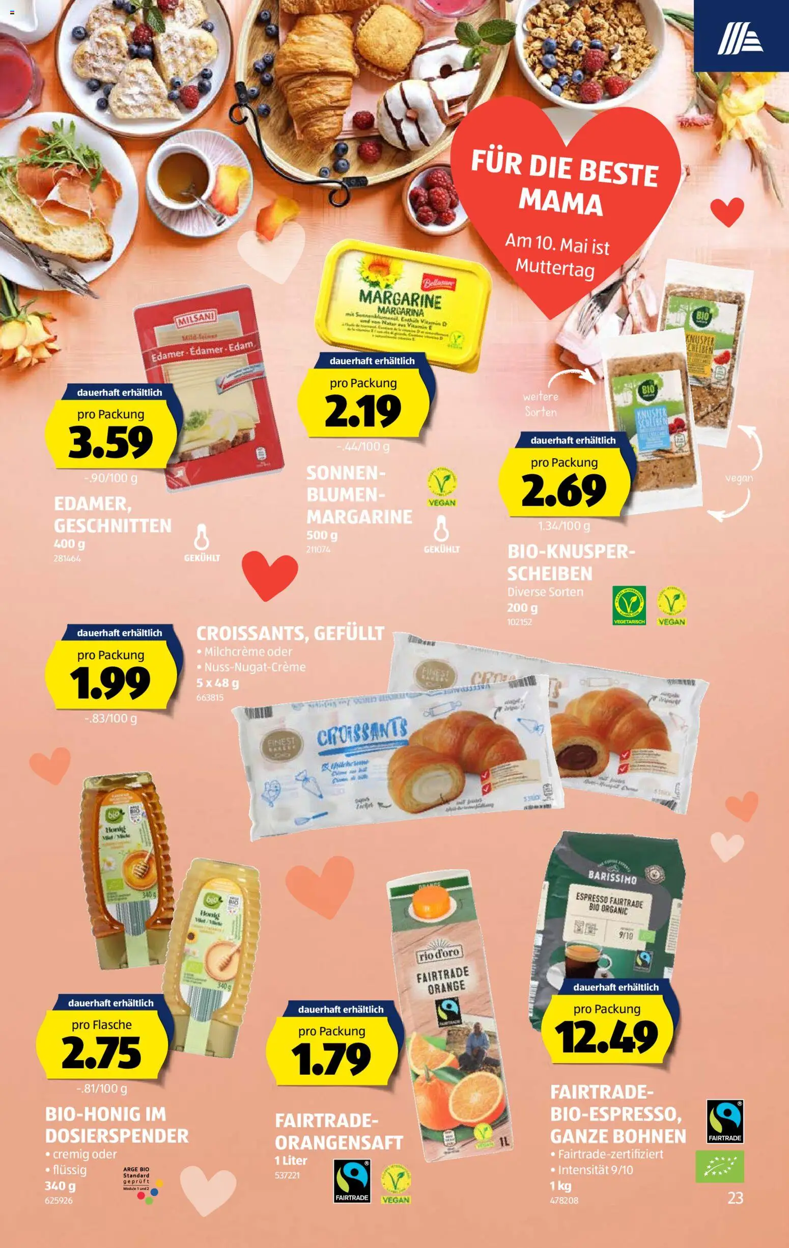 Aldi aktionen – gültig ab 30.04.2026 | Seite: 23 | Produkte: Orangensaft, Edamer