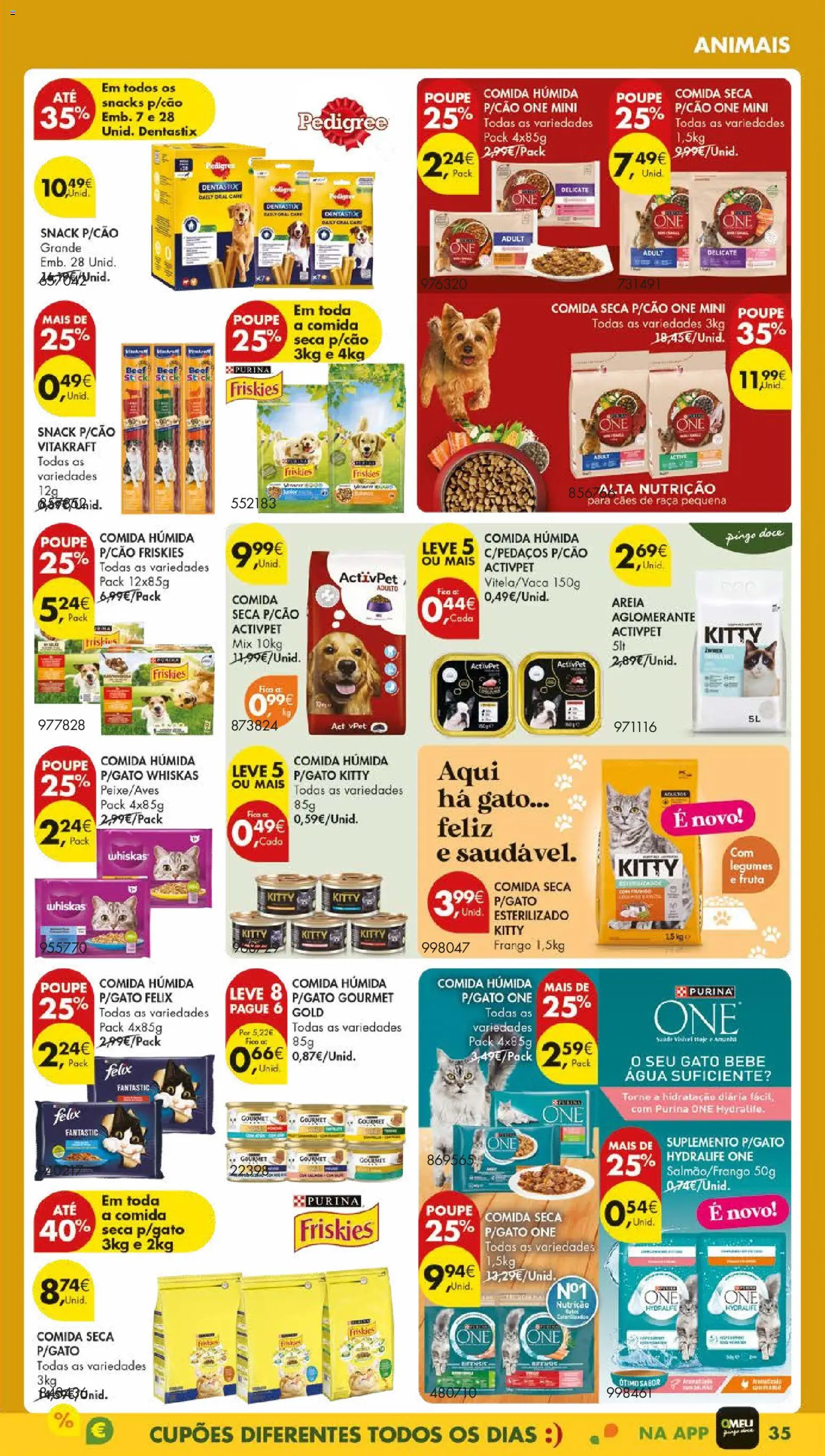 Pingo Doce folheto │ válido de 28.10.2025 | Página: 37 | Produtos: Agua, Purina one, Areia, Frango