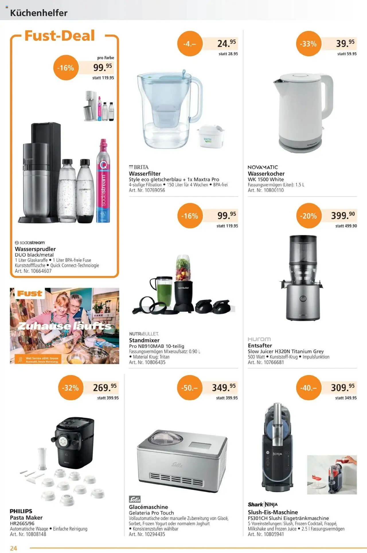 Fust Aktionen ab 23.06.2025 | Seite: 24 | Produkte: Joghurt, Pasta, Wasserkocher, Philips