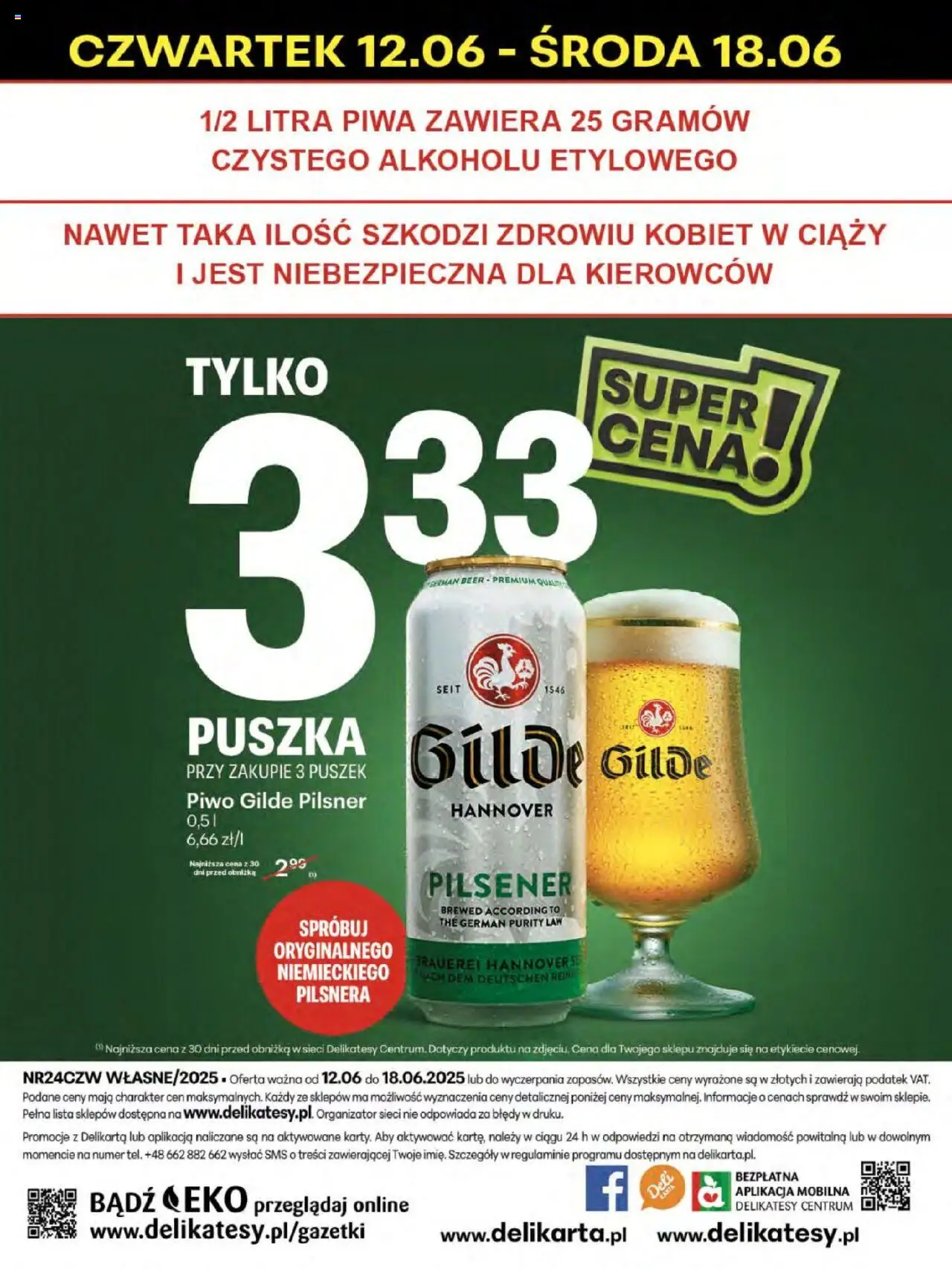 Delikatesy Centrum Gazetka - Sklepy Własne od 12.06.2025 | Strona: 47 | Produkty: Delikatesy, Piwo