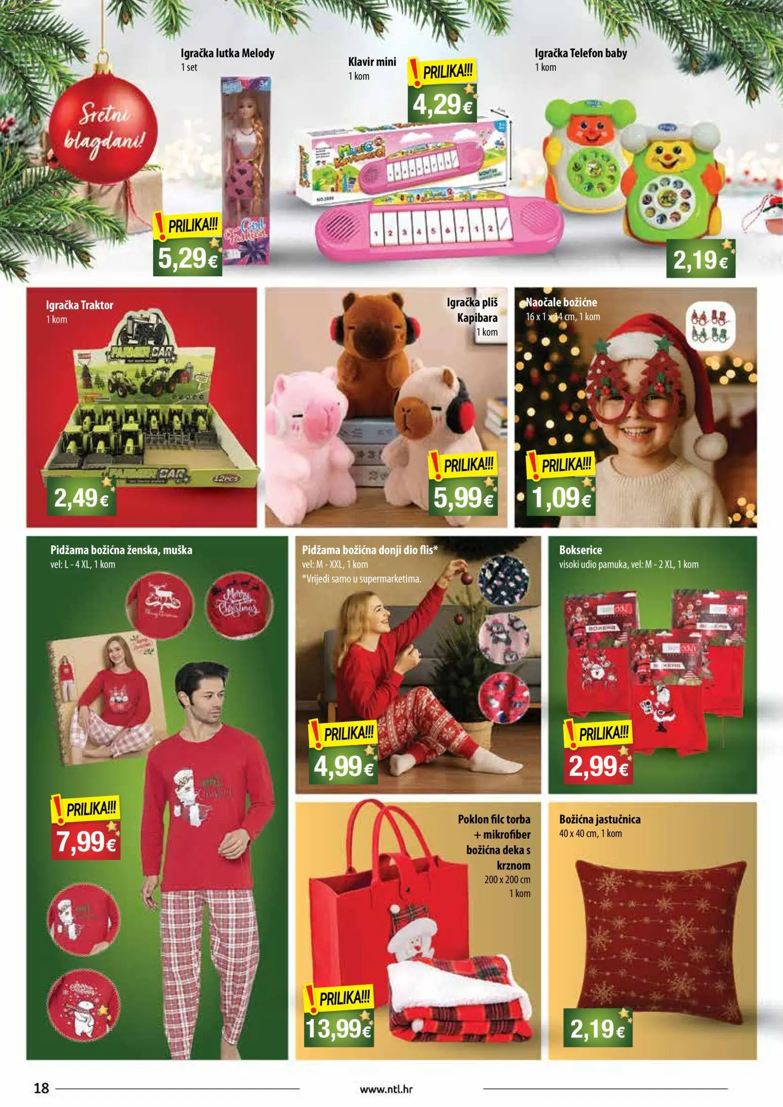 NTL katalog | vrijedi od 17.12.2025 | Stranica: 18 | Proizvodi: Lutka, Traktor, Deka, Torba