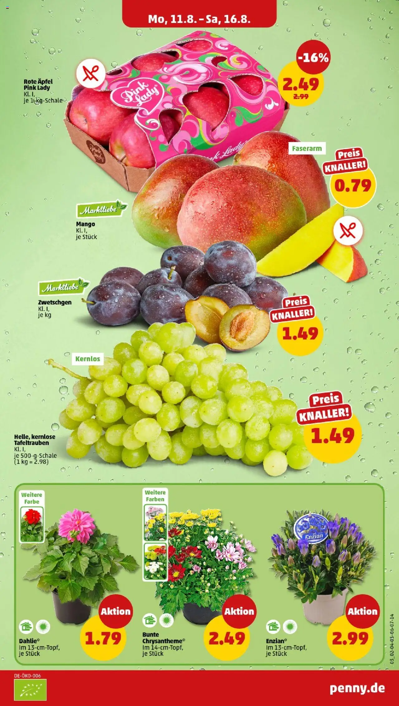 Penny - Bayern - gültig ab dem 11.08.2025 | Seite: 3 | Produkte: Äpfel, Zwetschgen, Mango