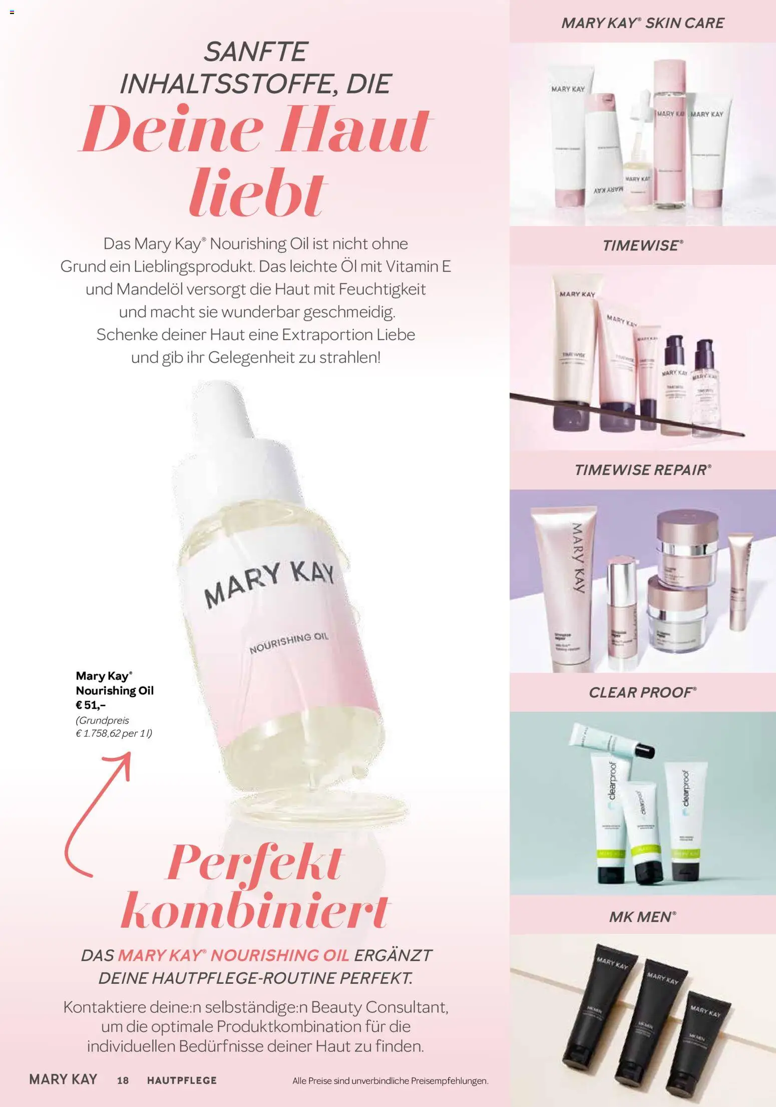 Mary Kay Katalog – gültig ab 15.01.2026 | Seite: 18 | Produkte: Öl