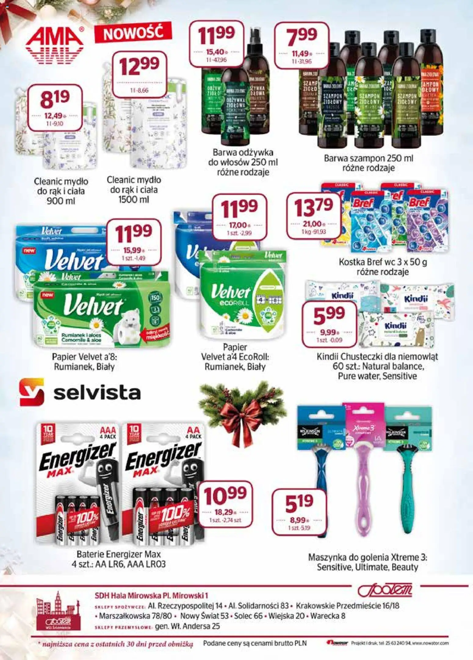 Społem Gazetka od 01.12.2025 | Strona: 24 | Produkty: Maszynka do golenia, Odżywka, Odżywka do włosów, Mydło