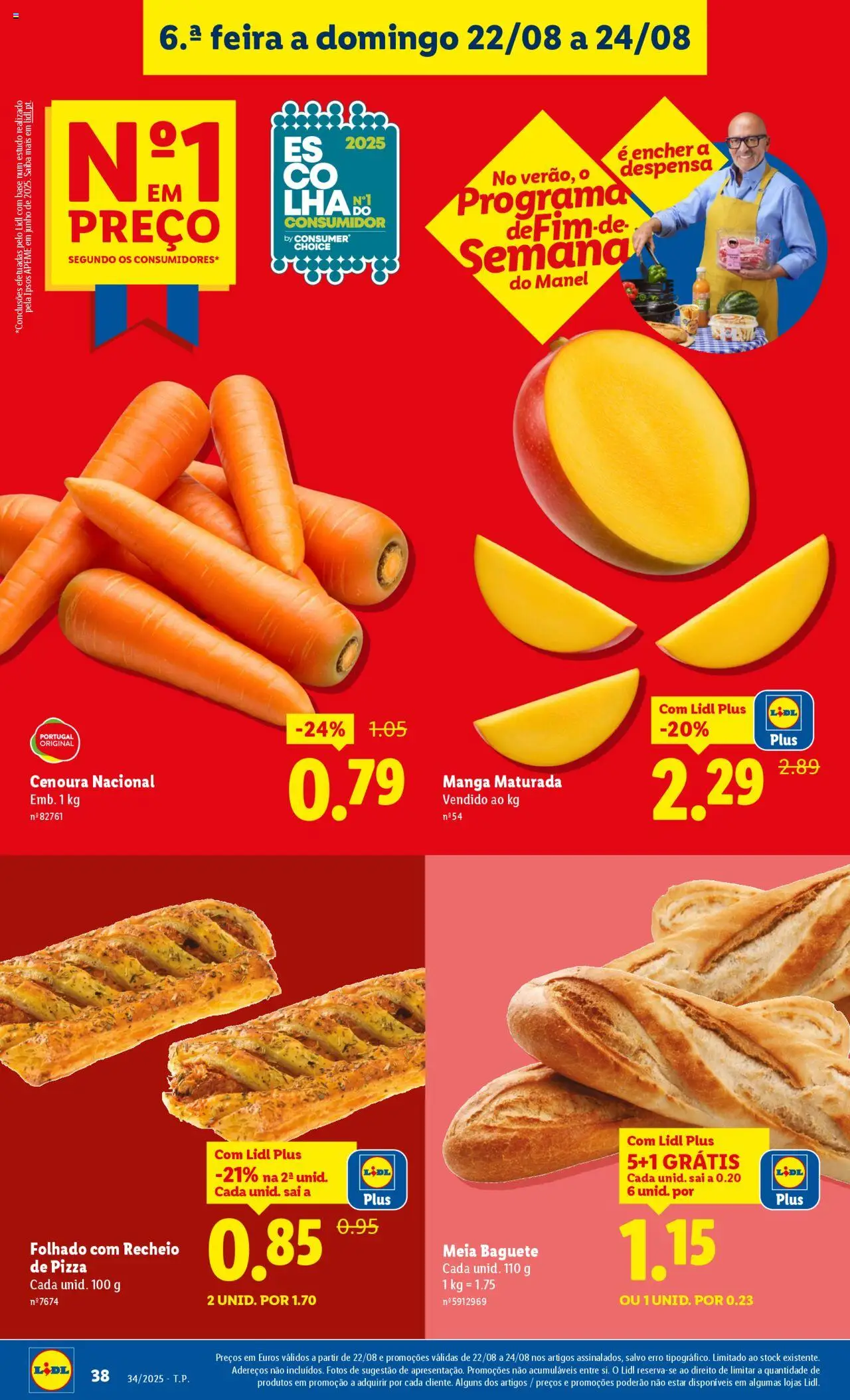Lidl folheto │ válido de 18.08.2025 | Página: 38 | Produtos: Base, Pizza, Cenoura