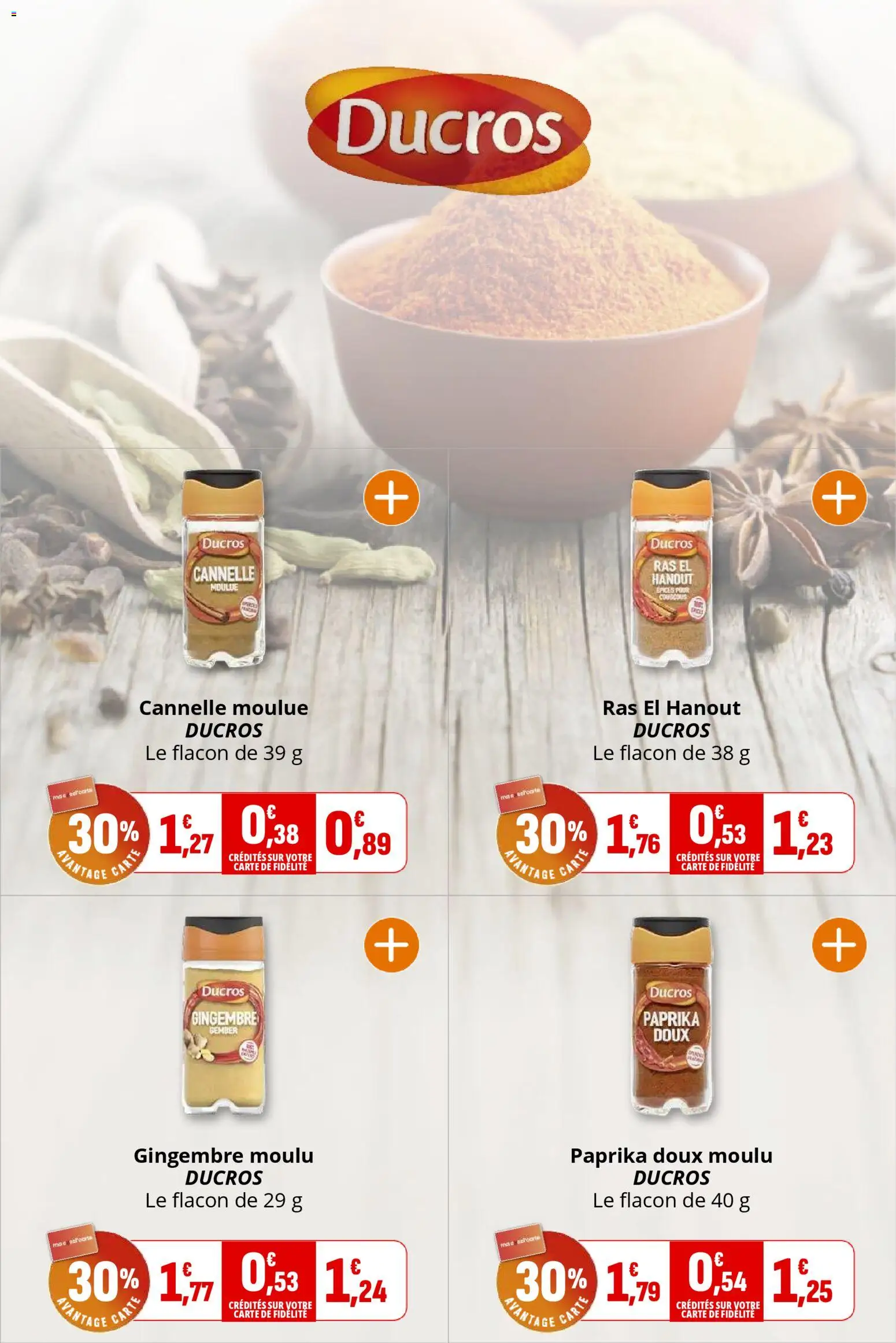 {H1} | Page: 24 | Produits: Paprika, Cannelle, Couscous, Gingembre