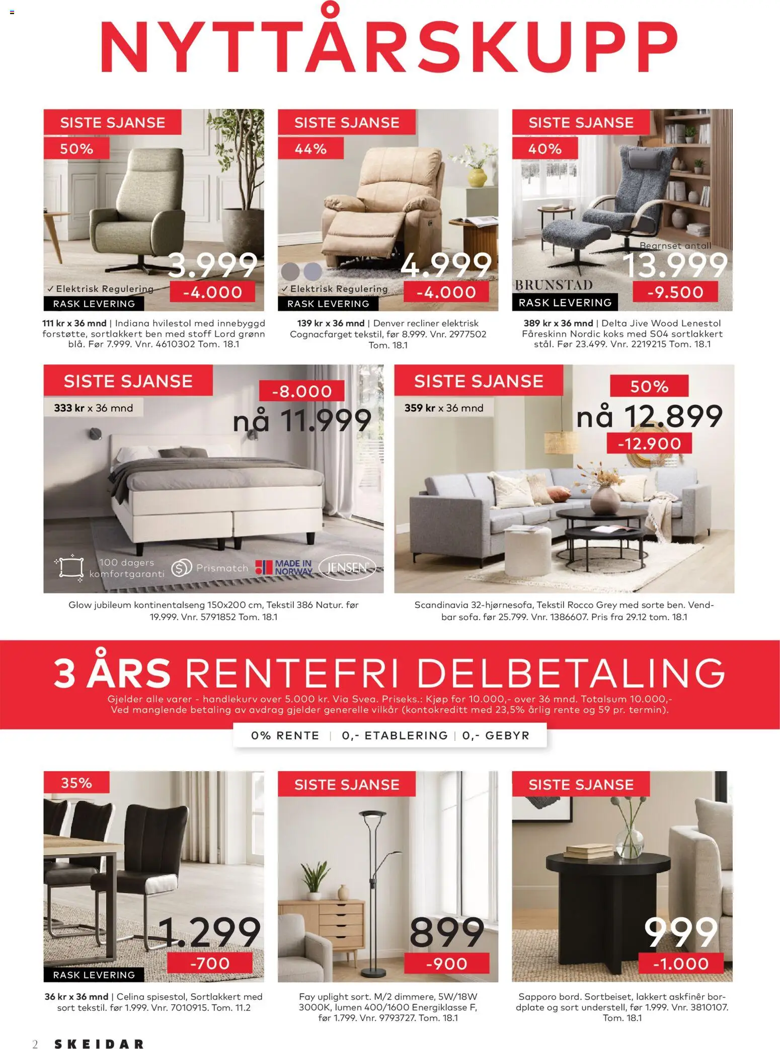 {H1} | Side: 2 | Produkter: Kontinentalseng, Hvilestol, Lenestol