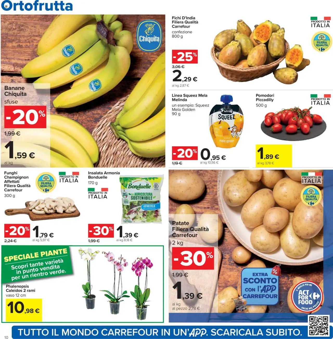 Volantino Carrefour del 05.09.2025 | Pagina: 10 | Prodotti: Insalata, Patate, Pomodori, Funghi