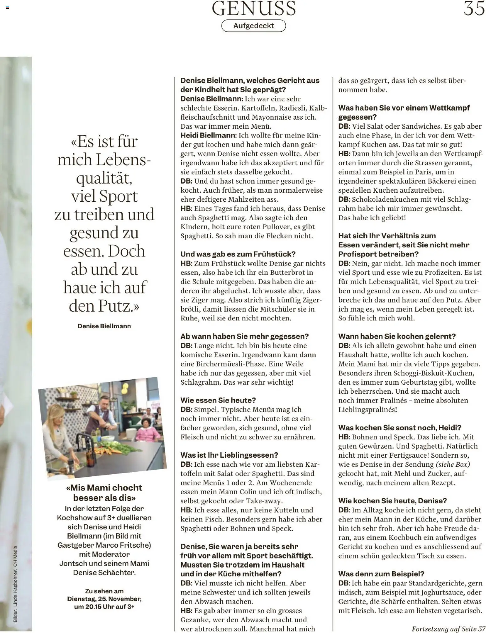 Migros Magazin – gültig ab 24.11.2025 | Seite: 35 | Produkte: Bäckerei, Tisch, Box, Sehen