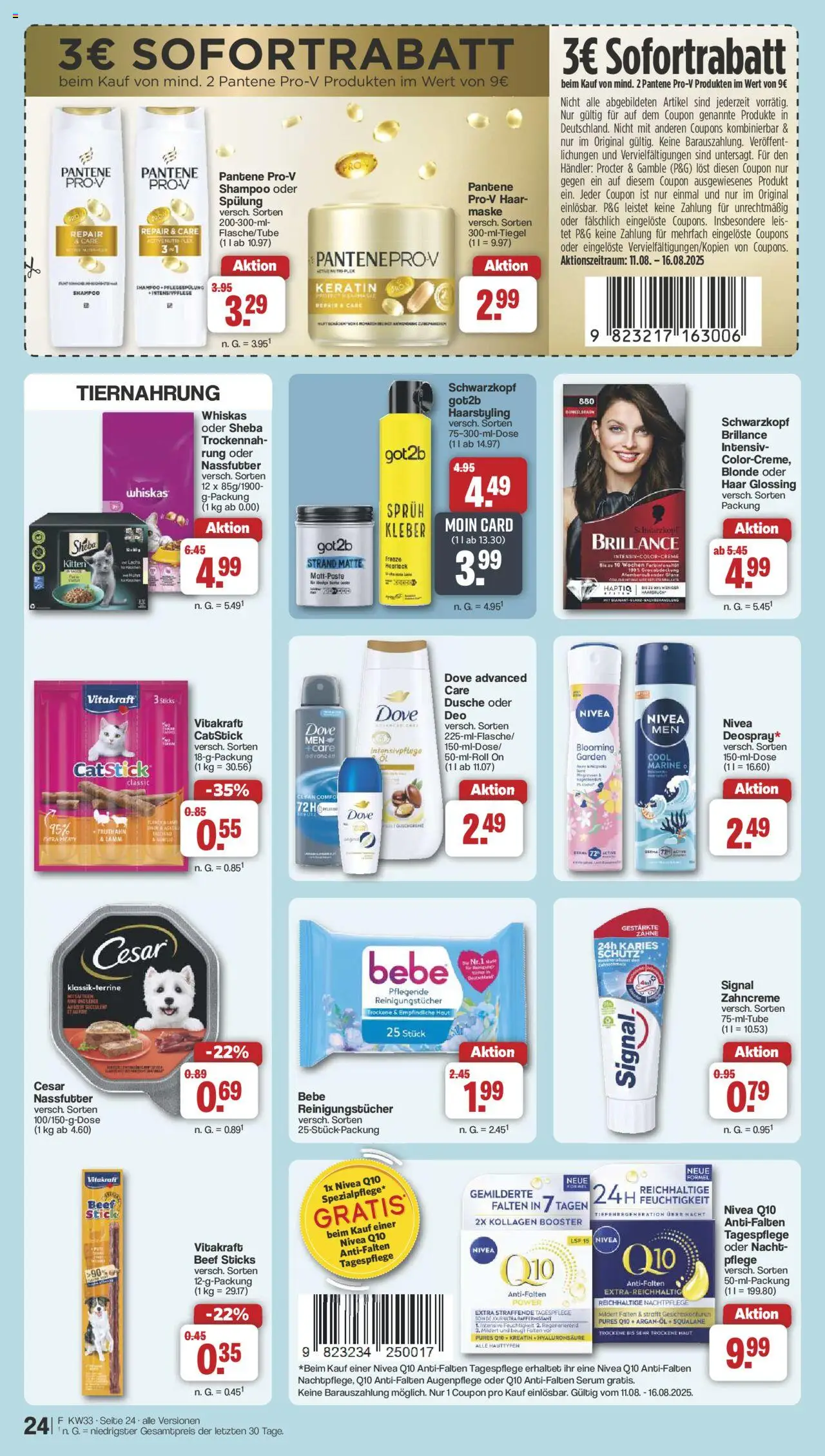 Famila Nordwest Prospekt 	 - gültig ab dem 11.08.2025 | Seite: 28 | Produkte: Sheba, Shampoo, Maske, Serum