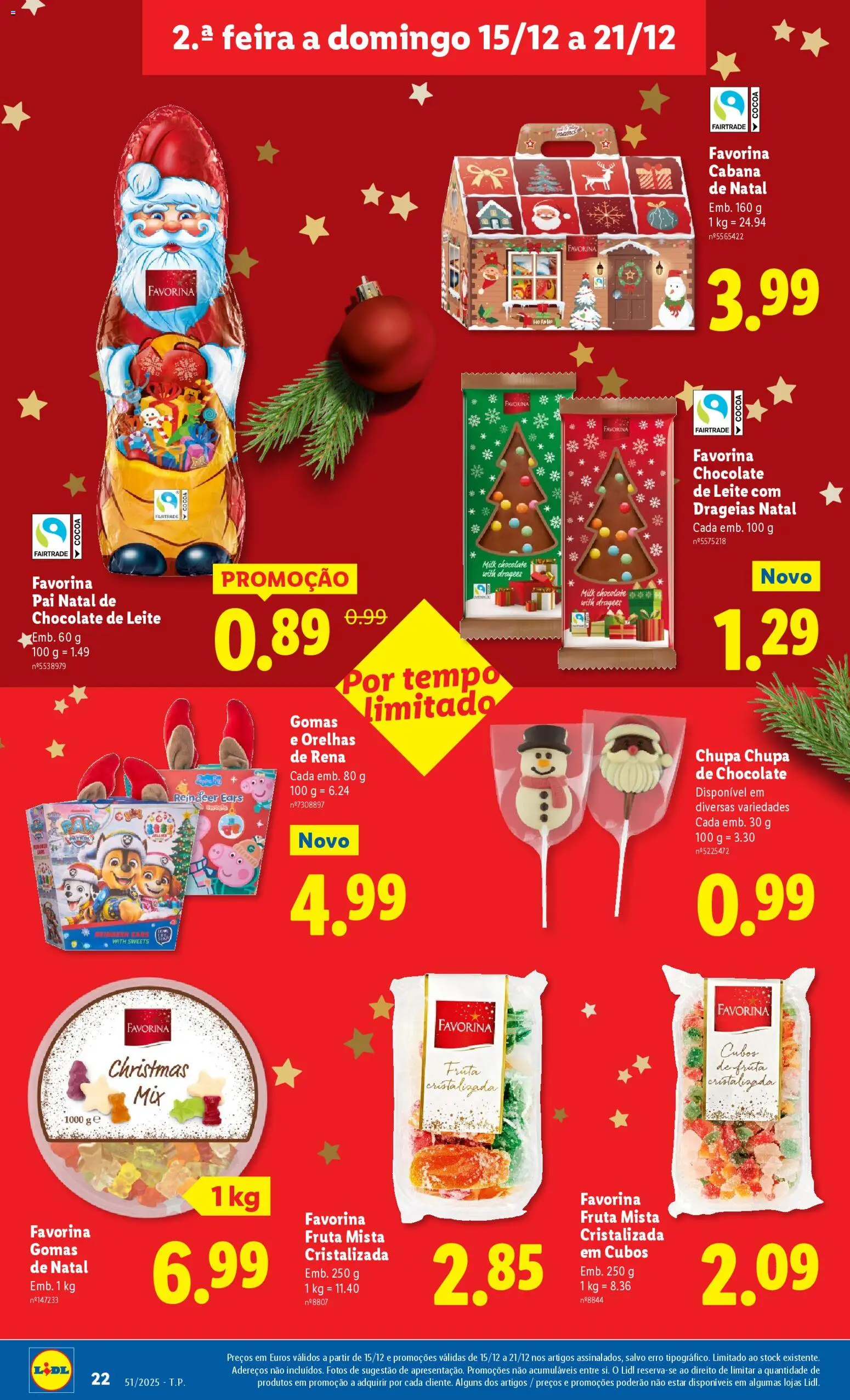 Lidl folheto │ válido de 15.12.2025 | Página: 22 | Produtos: Leite, Chocolate, Gomas