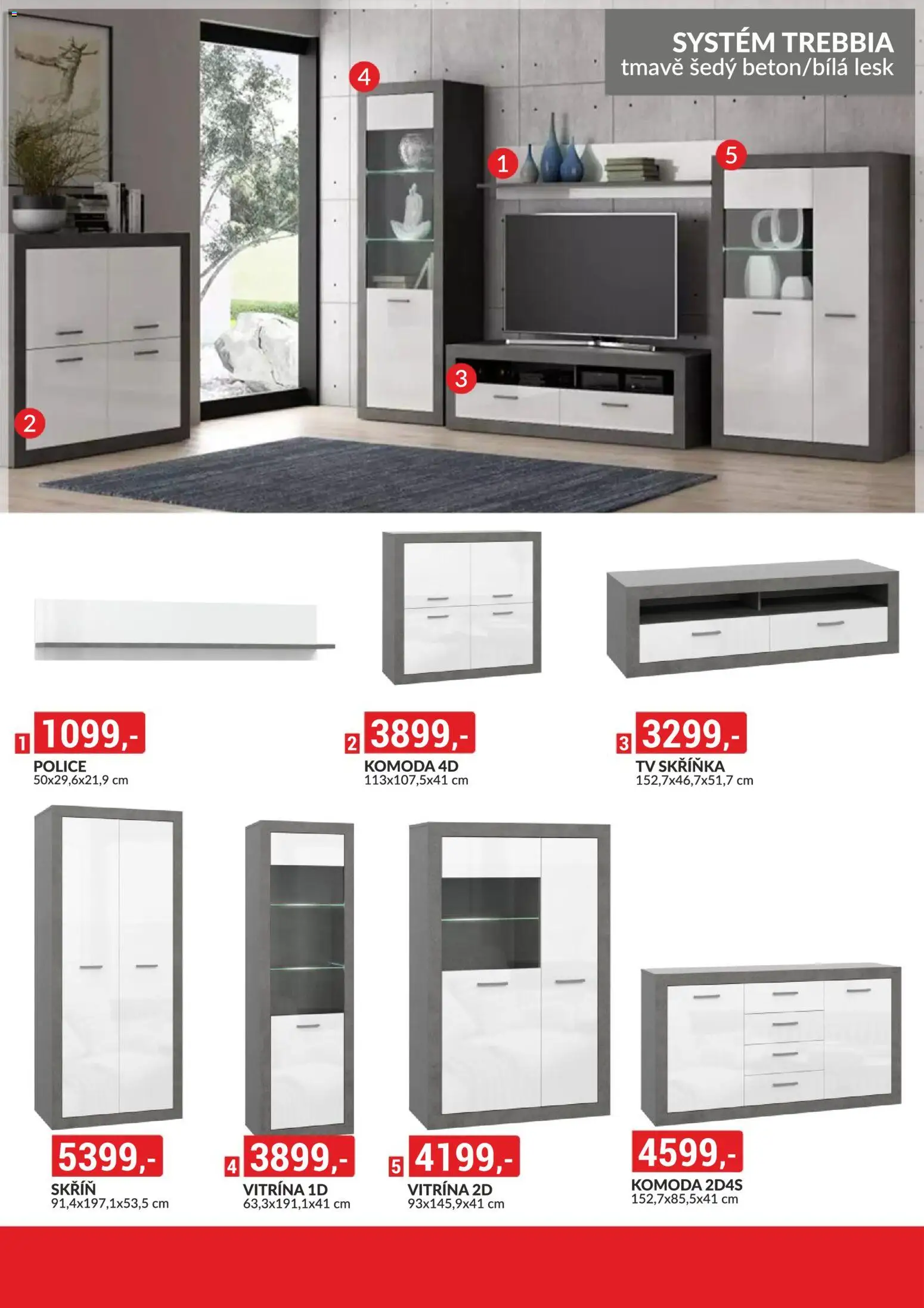BAUMAX leták - Objevte svět nábytku od 01.04.2026 | Strana: 19 | Produkty: Tv, Vitrína, Police, Skříň