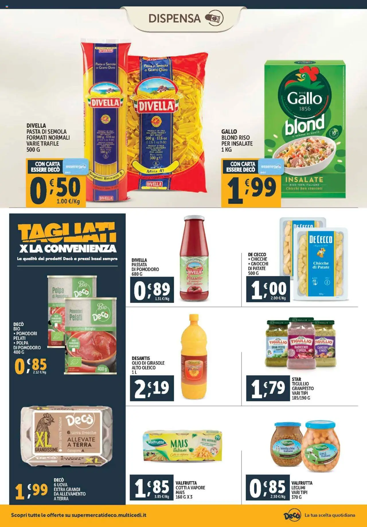 Volantino Decò del 08.08.2025 | Pagina: 12 | Prodotti: Speck, Pomodori, Mais, Gnocchi