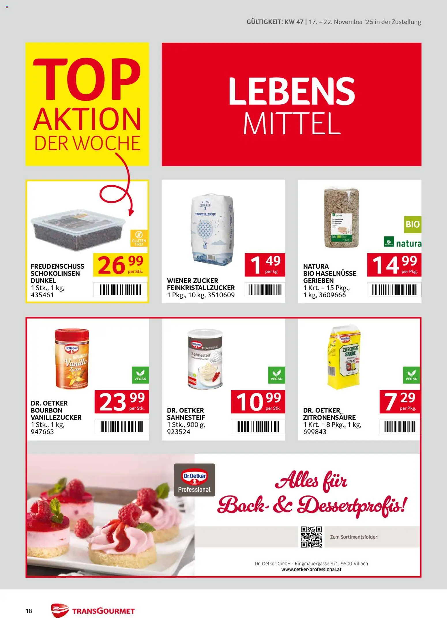 Transgourmet Zustellaktion gültig ab 17.11.2025 | Seite: 18 | Produkte: Zucker, Bourbon