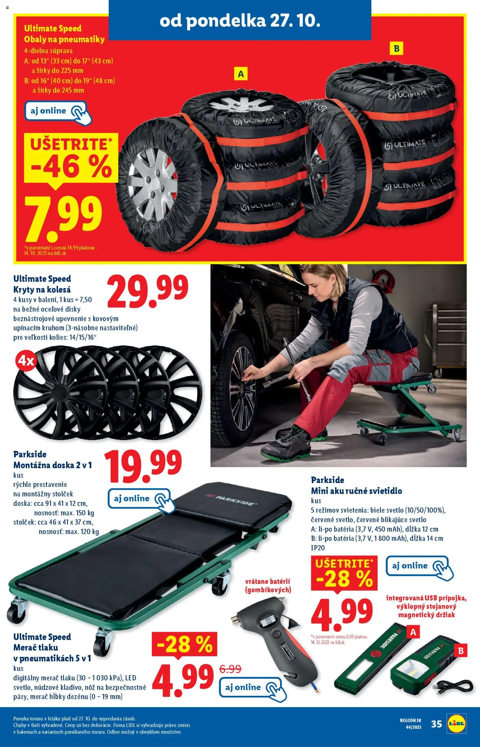 Nové Lidl akcie – leták je platný od 27.10.2025 | Strana: 47 | Produkty: Svetlo, Aku, Svietidlo, Parkside