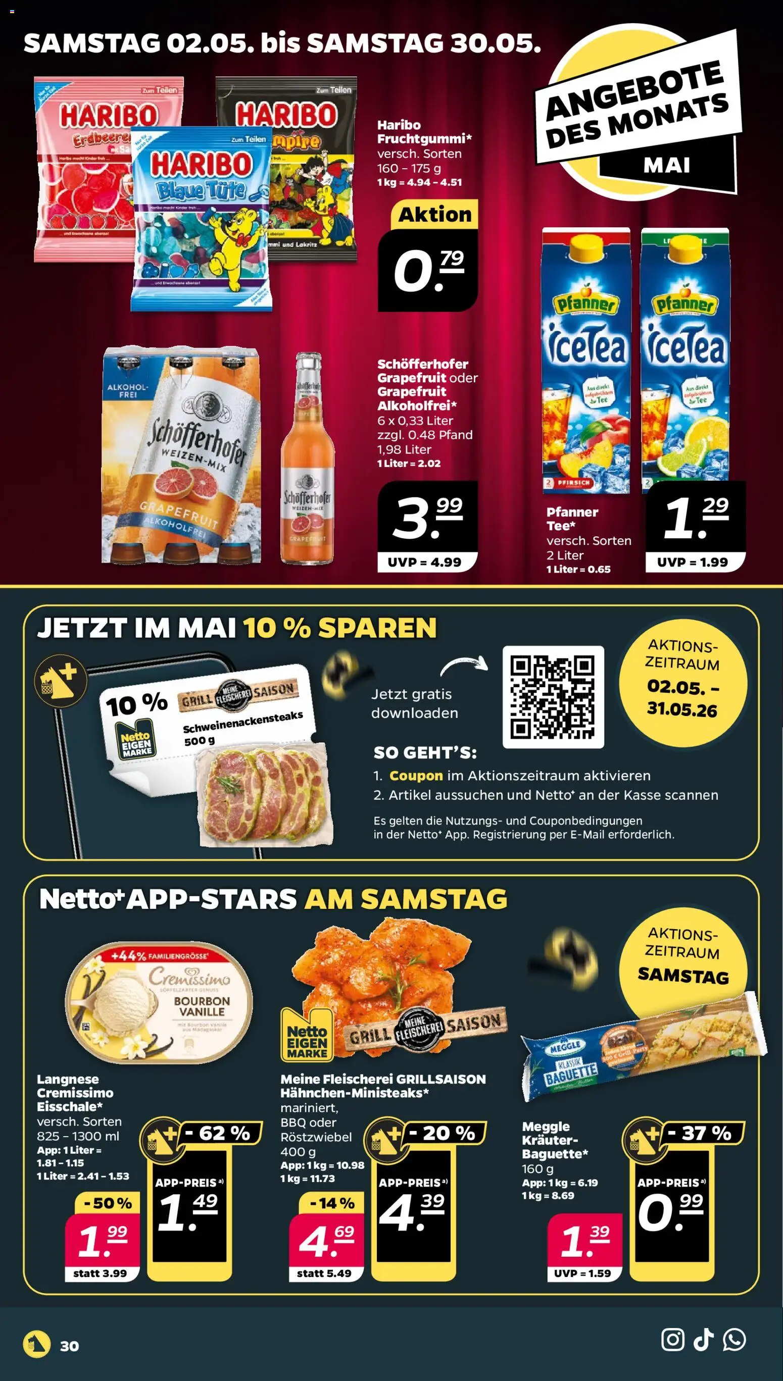 Netto Prospekt 	 – gültig ab 27.04.2026 | Seite: 34 | Produkte: Langnese, Cremissimo, Haribo, Bourbon