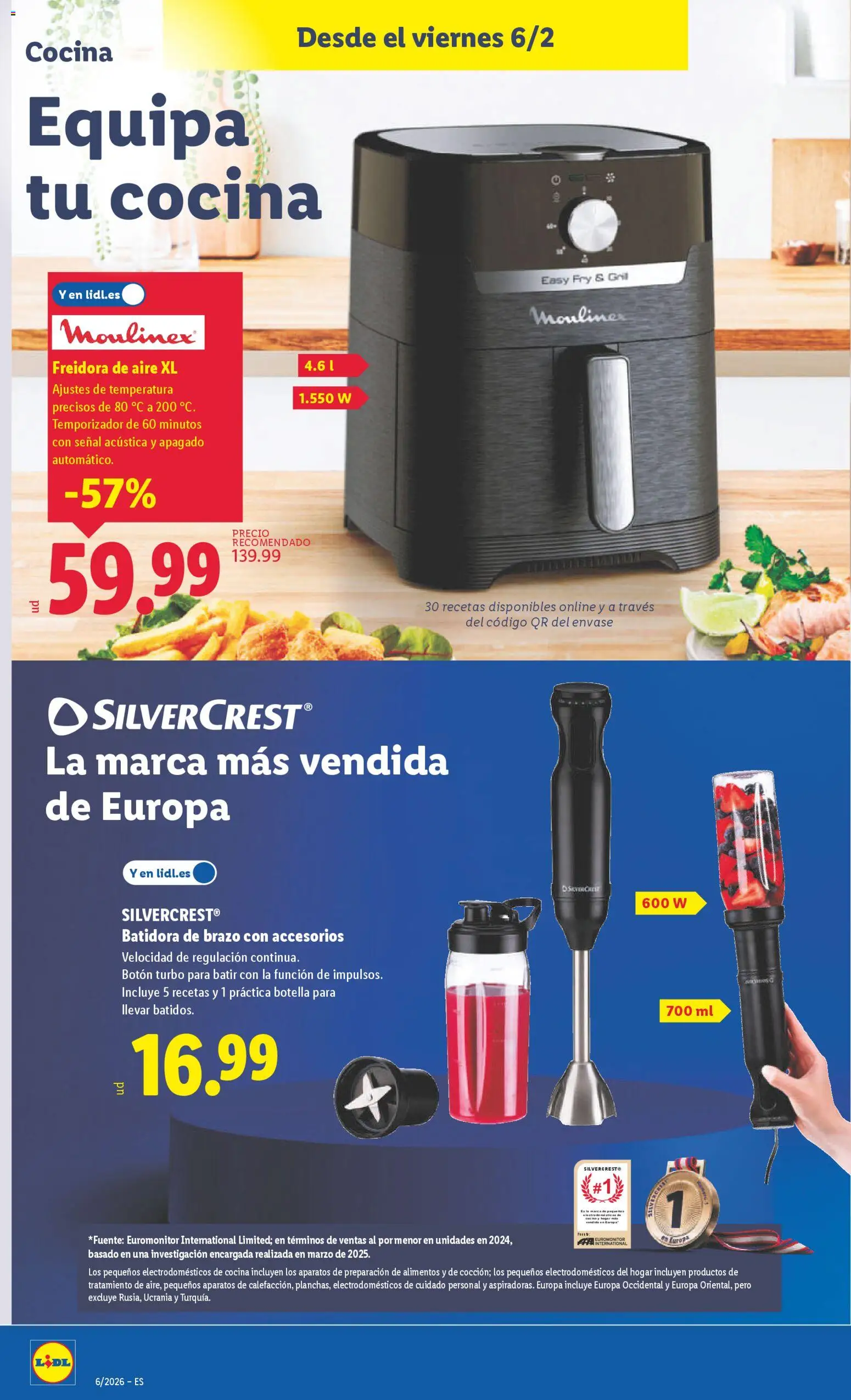 Lidl folleto de bazar │ válido desde el 02.02.2026 | Página: 16 | Productos: Cocina, Batidora, Freidora, Κούβα