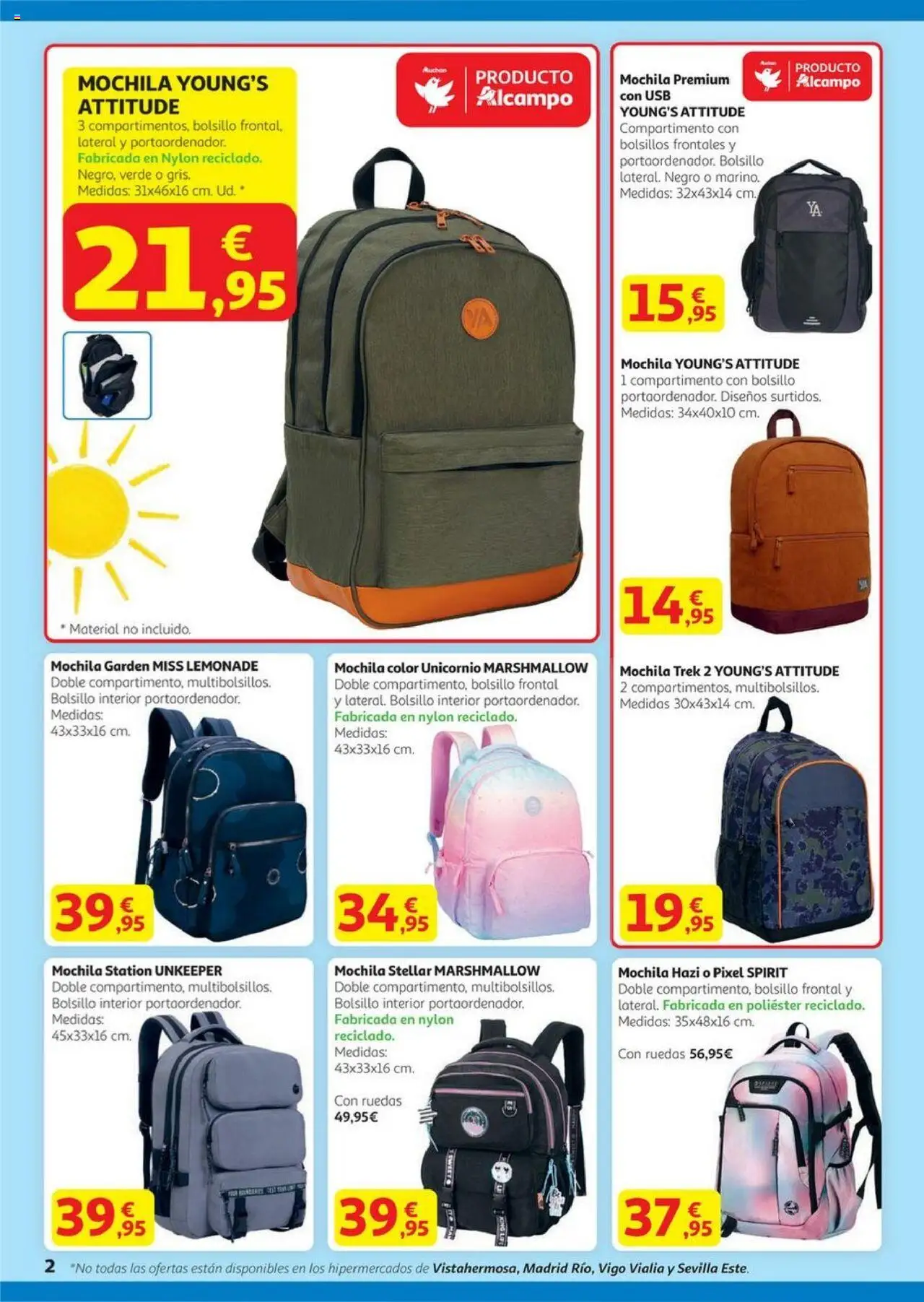 Alcampo - HG catalan  │ válido desde el 14.08.2025 | Página: 2 | Productos: Mochila, USB