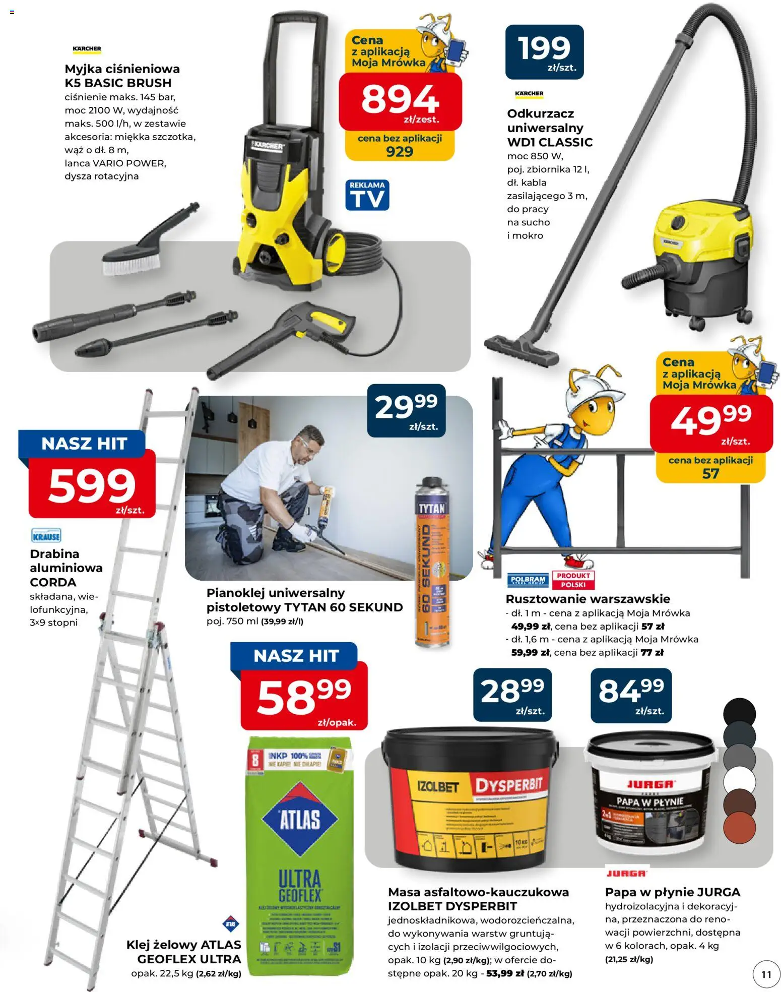 Mrówka gazetka - Radomsko od 12.03.2026 | Strona: 11 | Produkty: Drabina, Odkurzacz