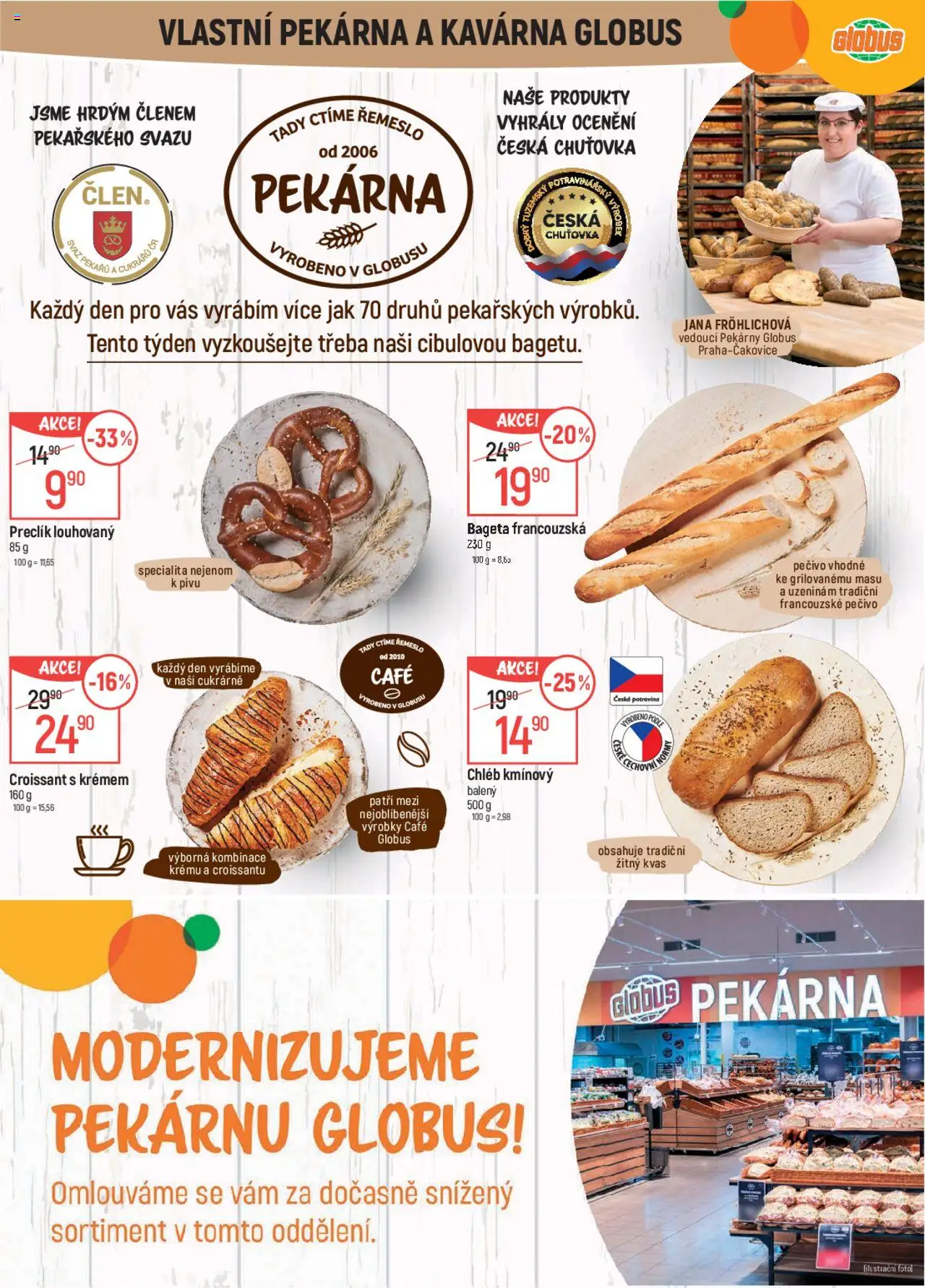 Globus leták od 28.05.2025 | Strana: 6 | Produkty: Pečivo, Pekárna, Croissant, Bageta