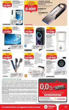 Auchan Akciós újság - amely érvényes a következő dátumtól: 16.10.2025 | Oldal: 49 | Termékek: Szőlő, USB, Xiaomi, Samsung