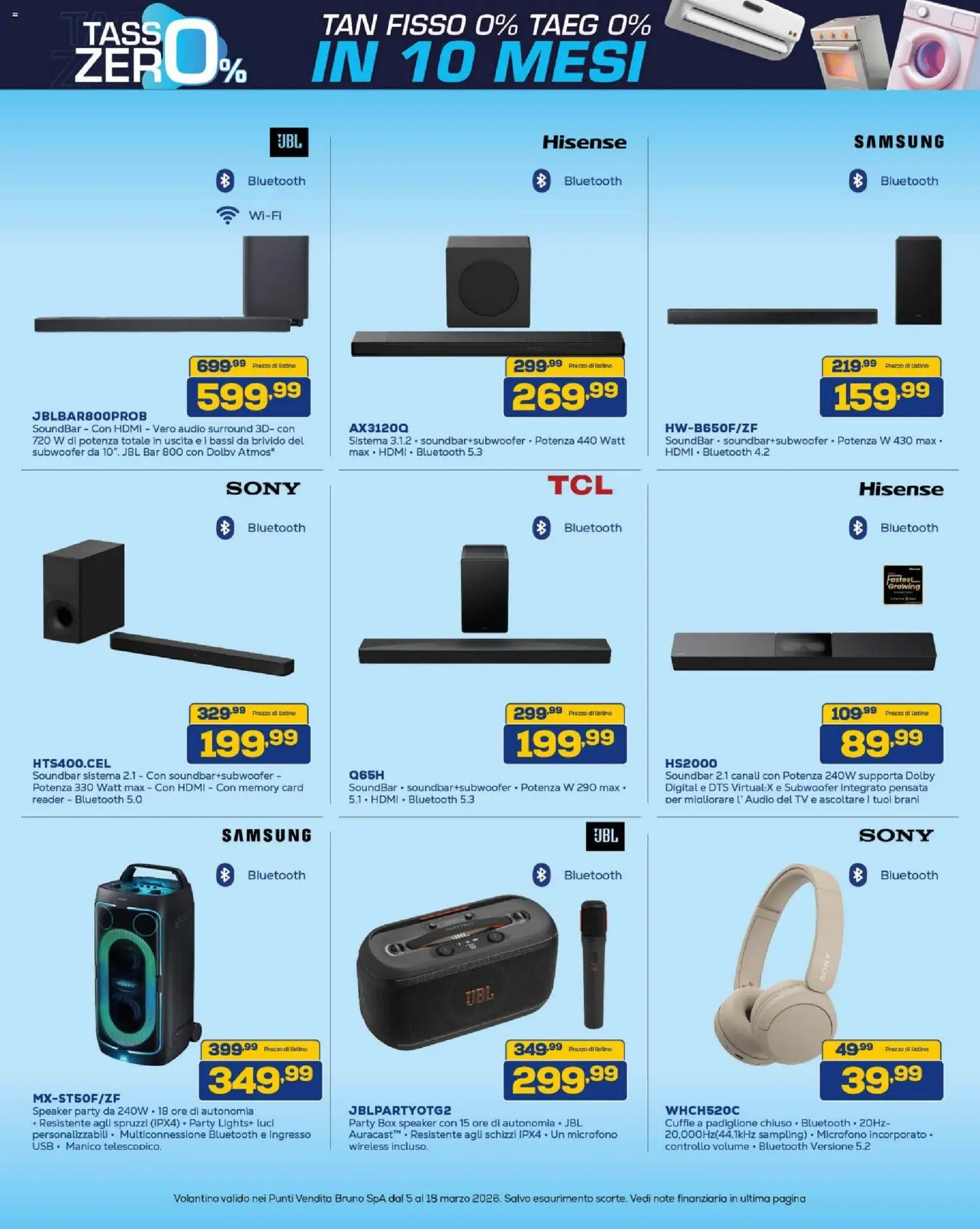 Volantino BRUNO del 05.03.2026 | Pagina: 29 | Prodotti: Audio, Cuffie, Microfono, USB