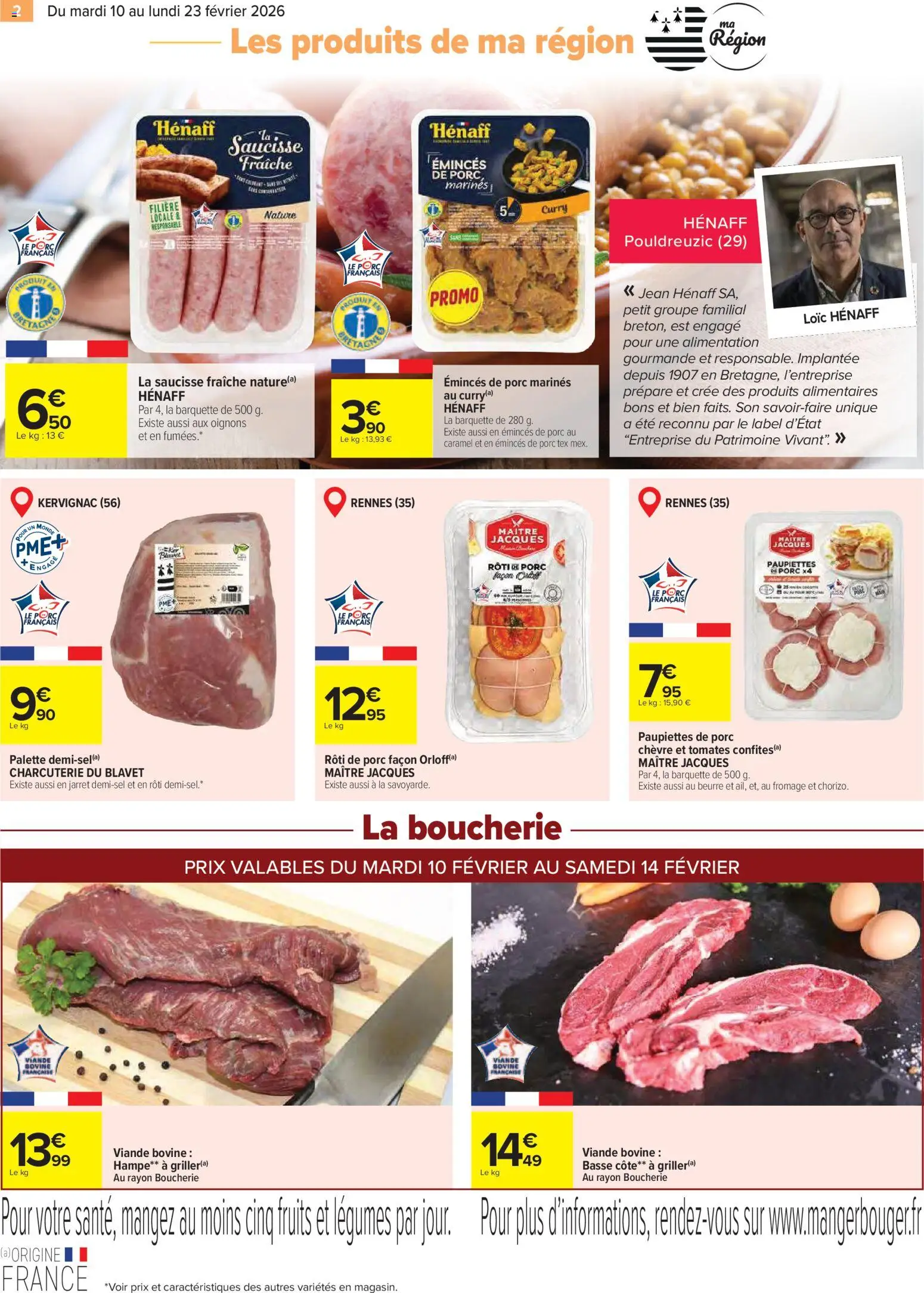 {H1} | Page: 2 | Produits: Curry, Saucisse, Porc, Tomates