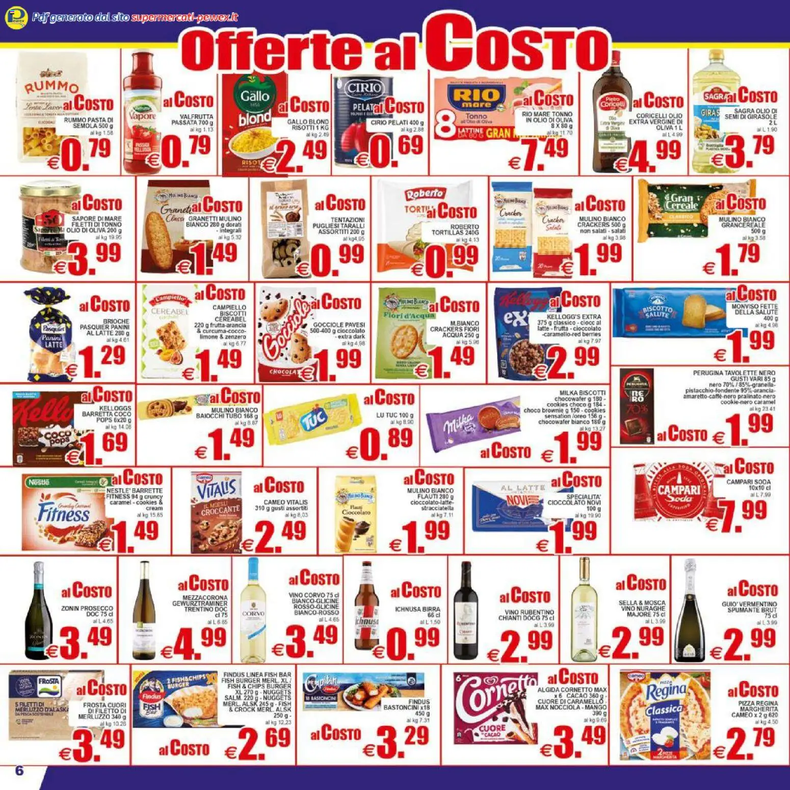 Volantino Pewex del 17.04.2026 | Pagina: 6 | Prodotti: Muesli, Pizza, Tubo, Taralli