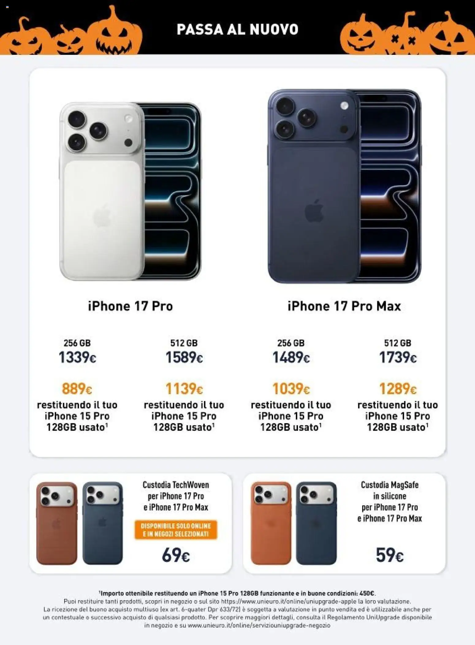 Volantino Unieuro del 30.10.2025 | Pagina: 2 | Prodotti: Iphone, Silicone