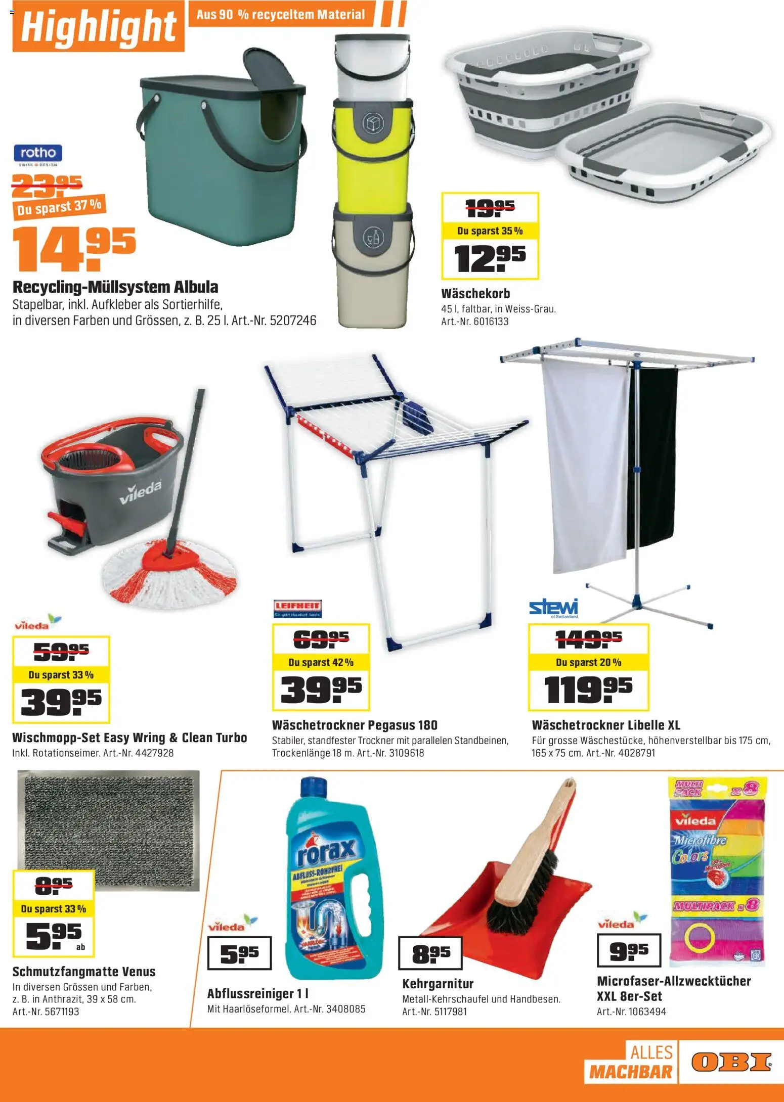 OBI Black Friday – gültig ab 15.11.2025 | Seite: 13 | Produkte: Schmutzfangmatte, Trockner