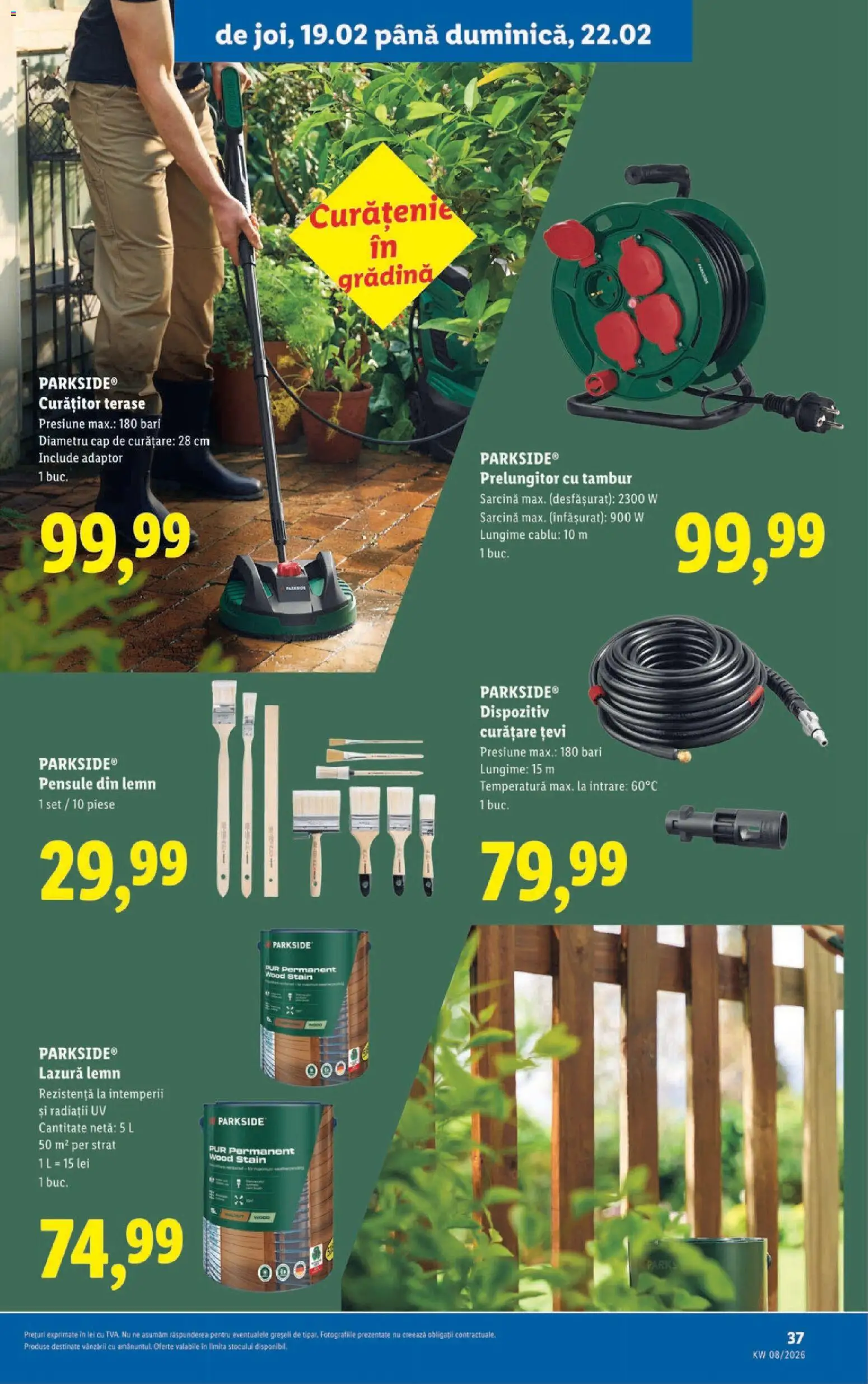 Noul catalog Lidl – valabil de la 16.02.2026 | Pagină: 37 | Produse: Prelungitor, Cablu, Adaptor, Lazură