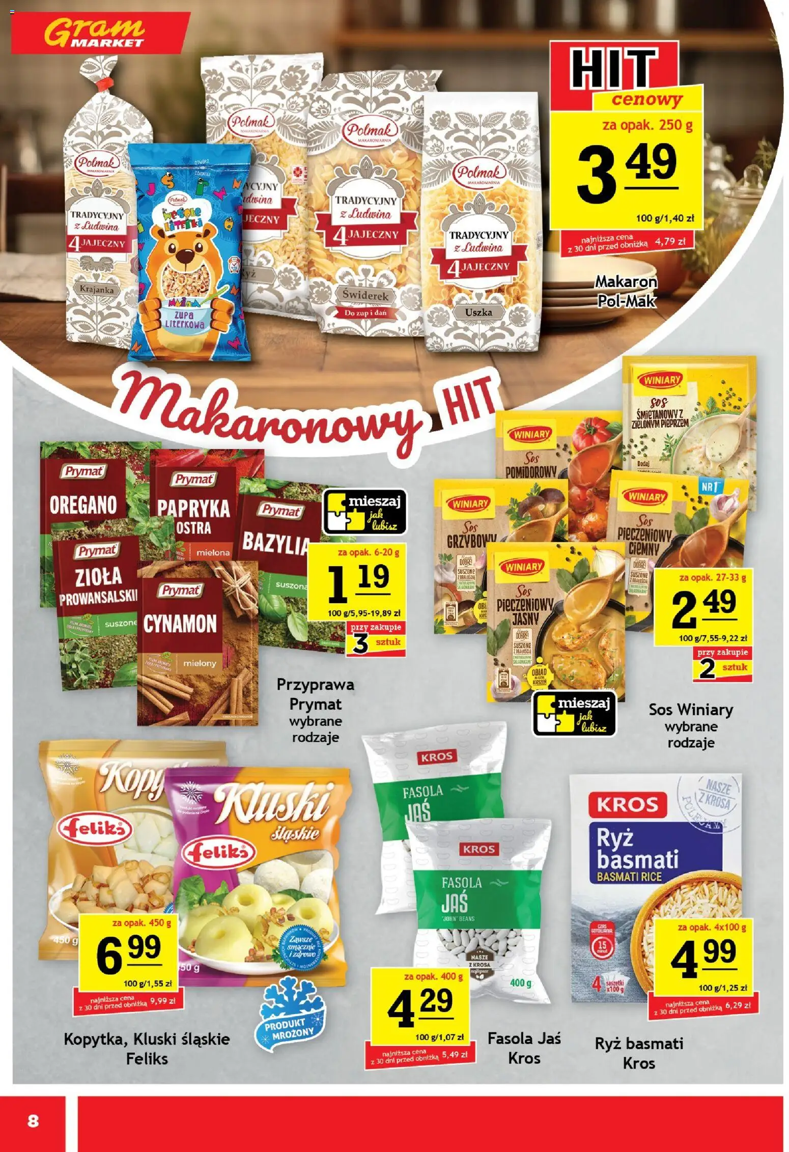 Gram Market Gazetka od 29.10.2025 | Strona: 8 | Produkty: Papryka, Ryż basmati, Makaron, Sos