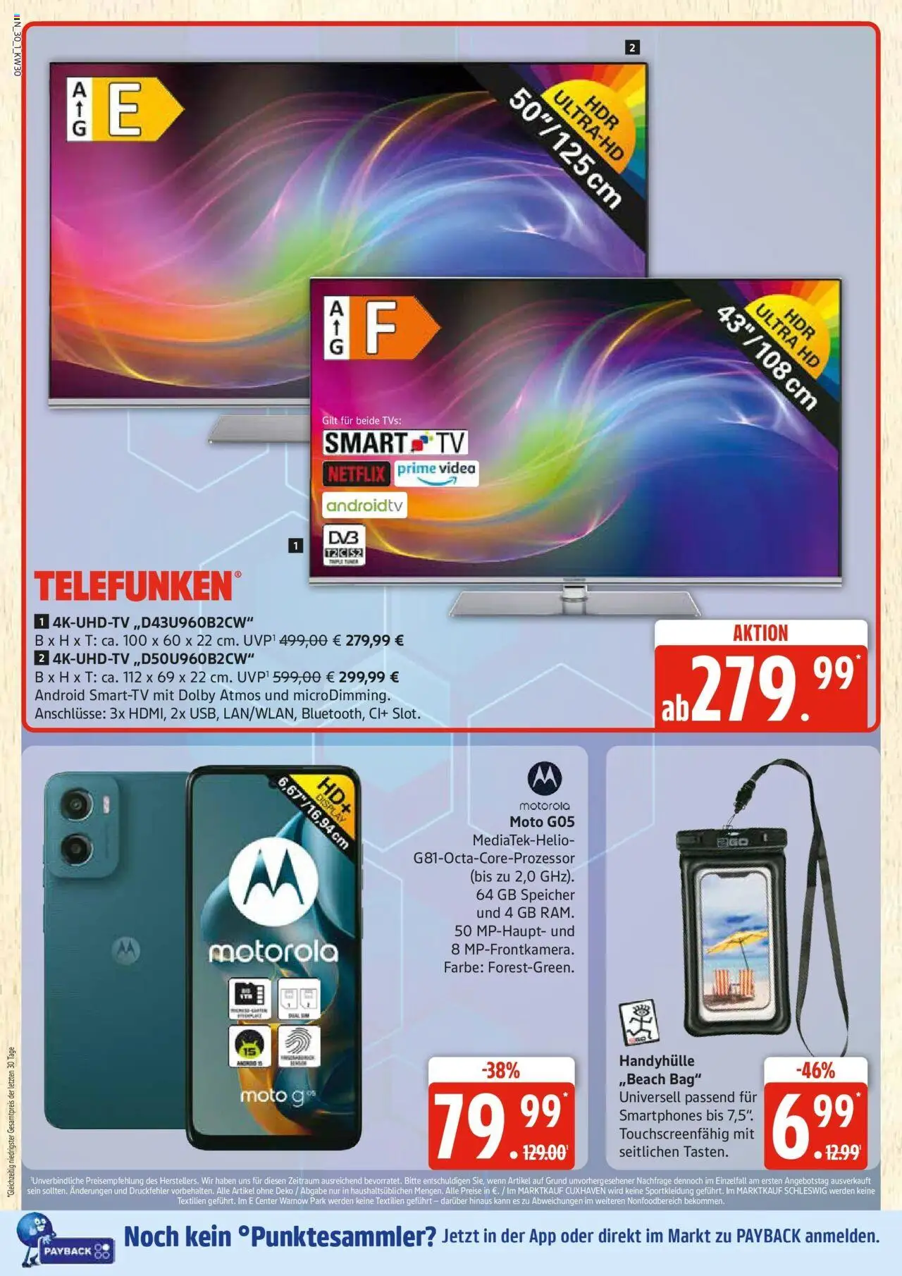 Edeka prospekt Rostock	 - gültig ab dem 20.07.2025 | Seite: 30 | Produkte: Smart TV, Smartphone, TV, Video