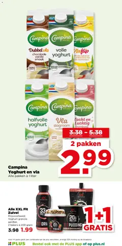 Campina Yoghurt en vla, Alle pakken à 1 liter - Voorbeeld van een folder van Plus, geldig van 22.10.2025 | Pagina: 21