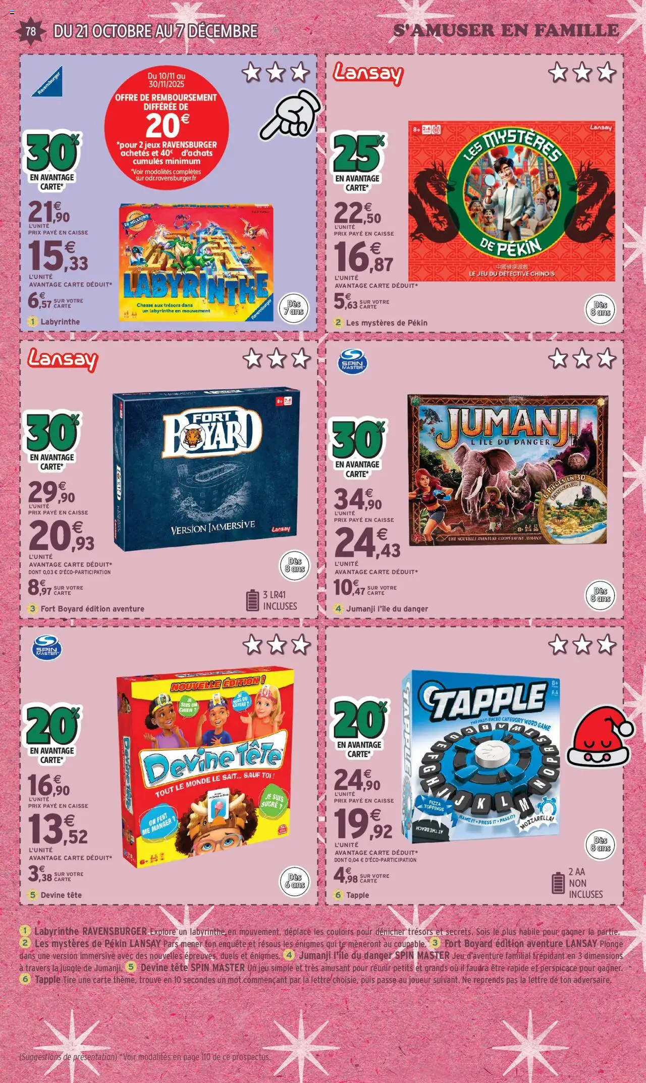 {H1} | Page: 78 | Produits: Sucre, Mozzarella, Jeux, Thé