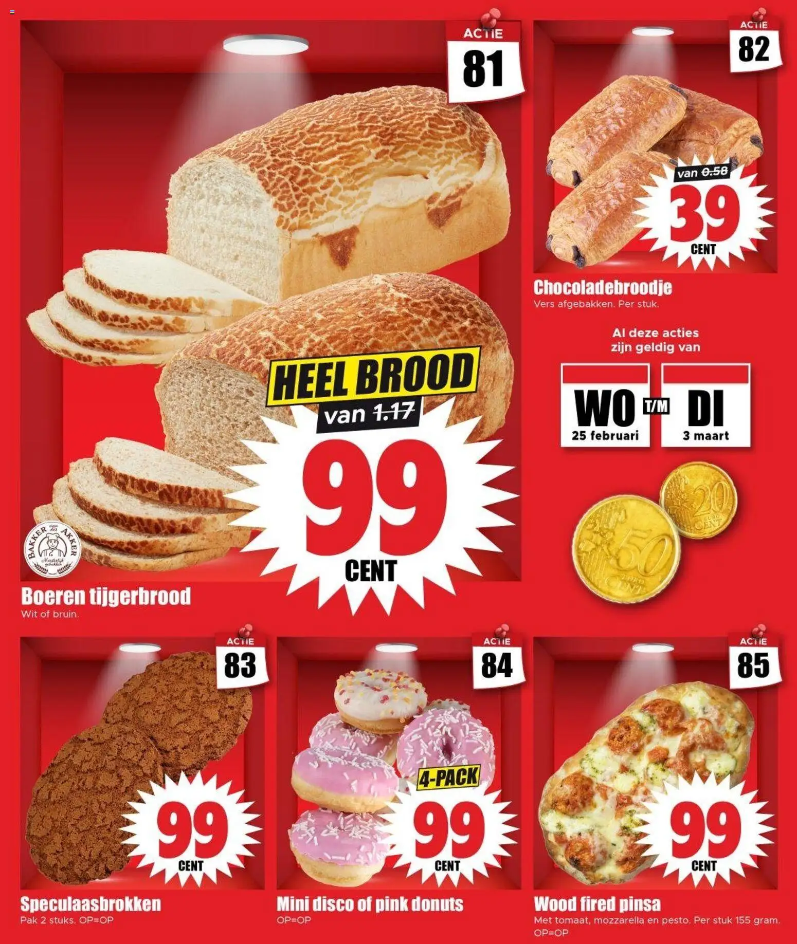 {H1} | Pagina: 21 | Producten: Donuts, Mozzarella, Brood