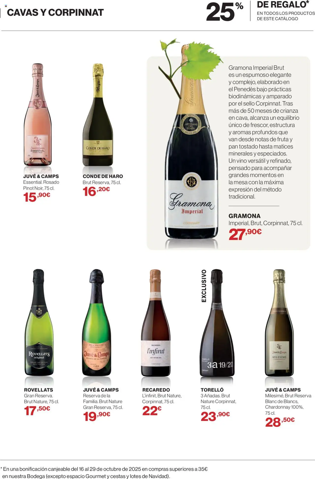 Hipercor catálogo │ válido desde el 02.10.2025 | Página: 25 | Productos: Pan, Vino, Mesa
