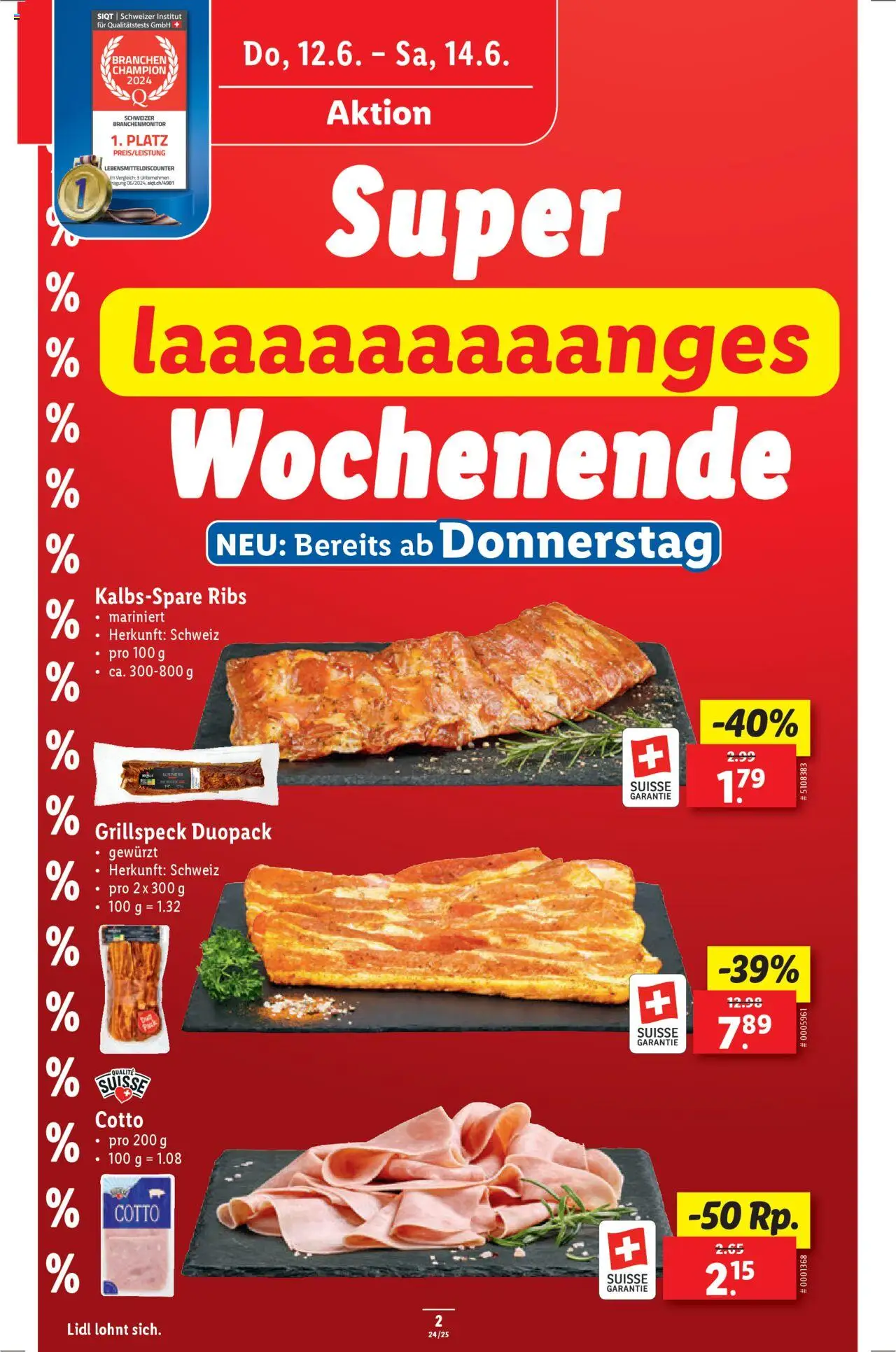 Lidl Aktionen ab 12.06.2025 | Seite: 2 | Produkte: Spare Ribs