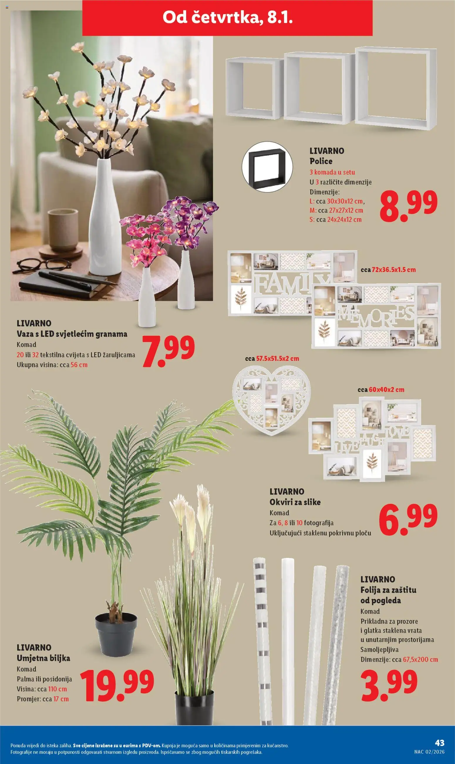 Lidl katalog | vrijedi od 07.01.2026 | Stranica: 43 | Proizvodi: Vaza, Vrata