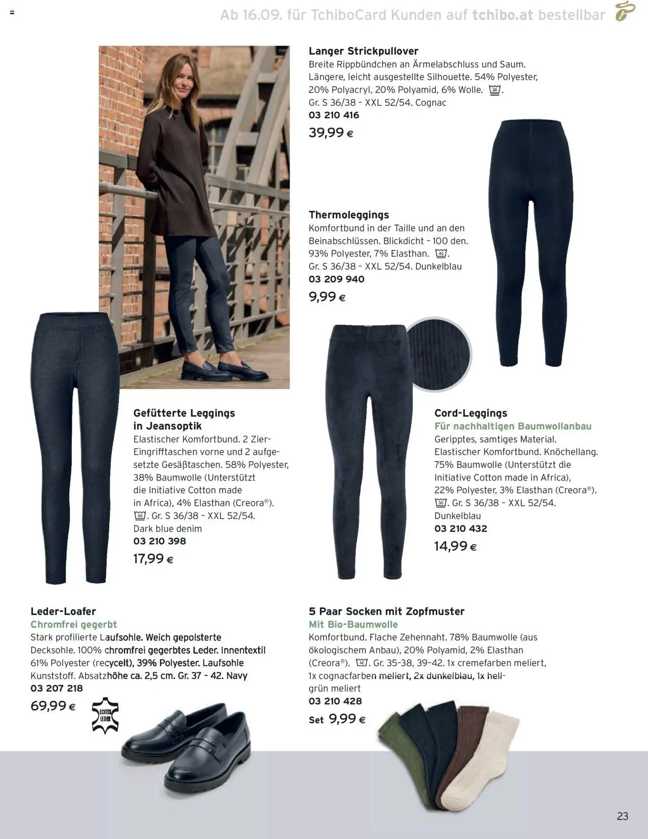 Tchibo Eduscho Katalog Herbst 2025 gültig ab 12.09.2024 | Seite: 23 | Produkte: Socken, Leggings