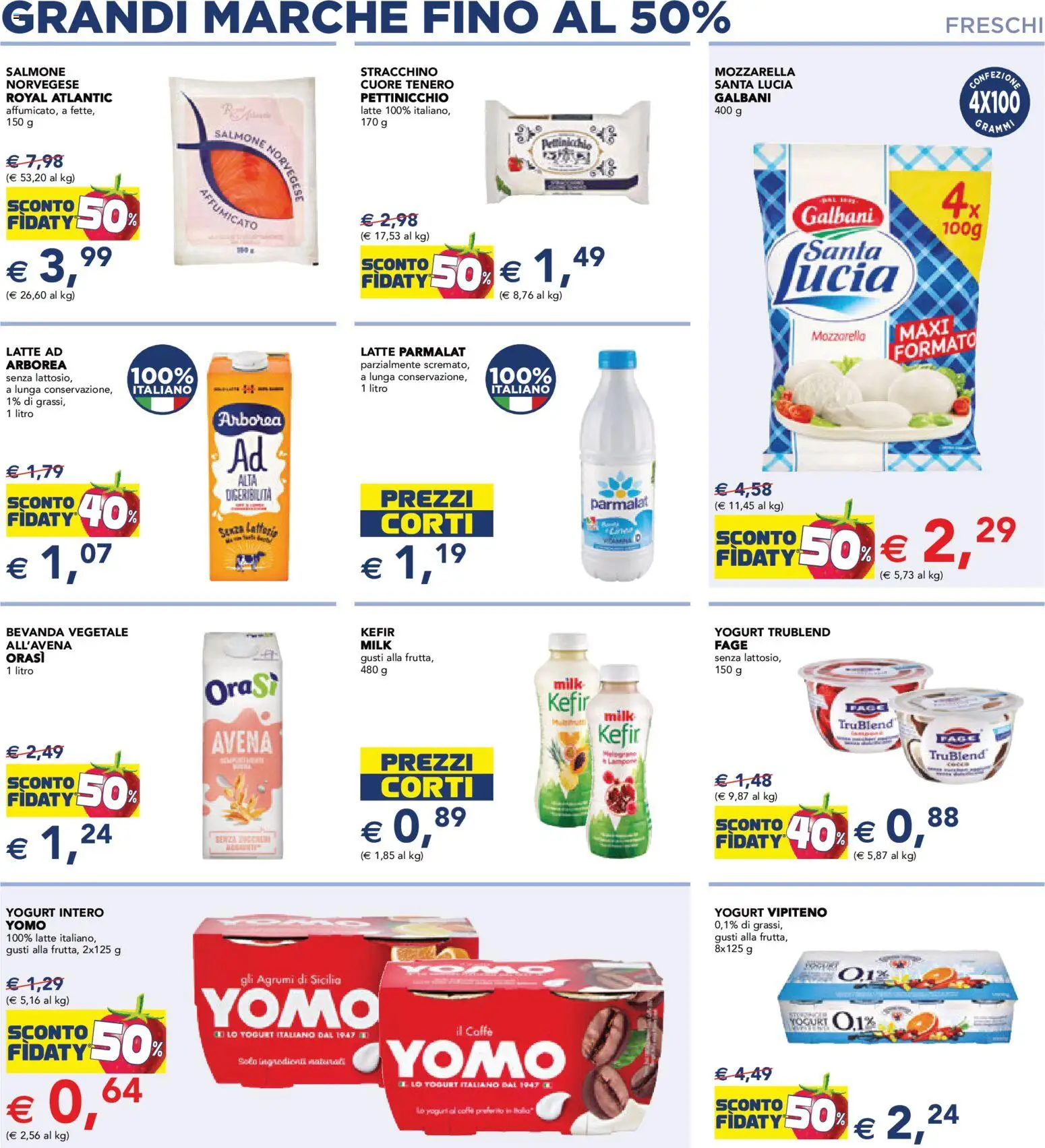 Volantino Esselunga S del 08.04.2026 | Pagina: 5 | Prodotti: Yogurt, Caffè, Salmone, Agrumi