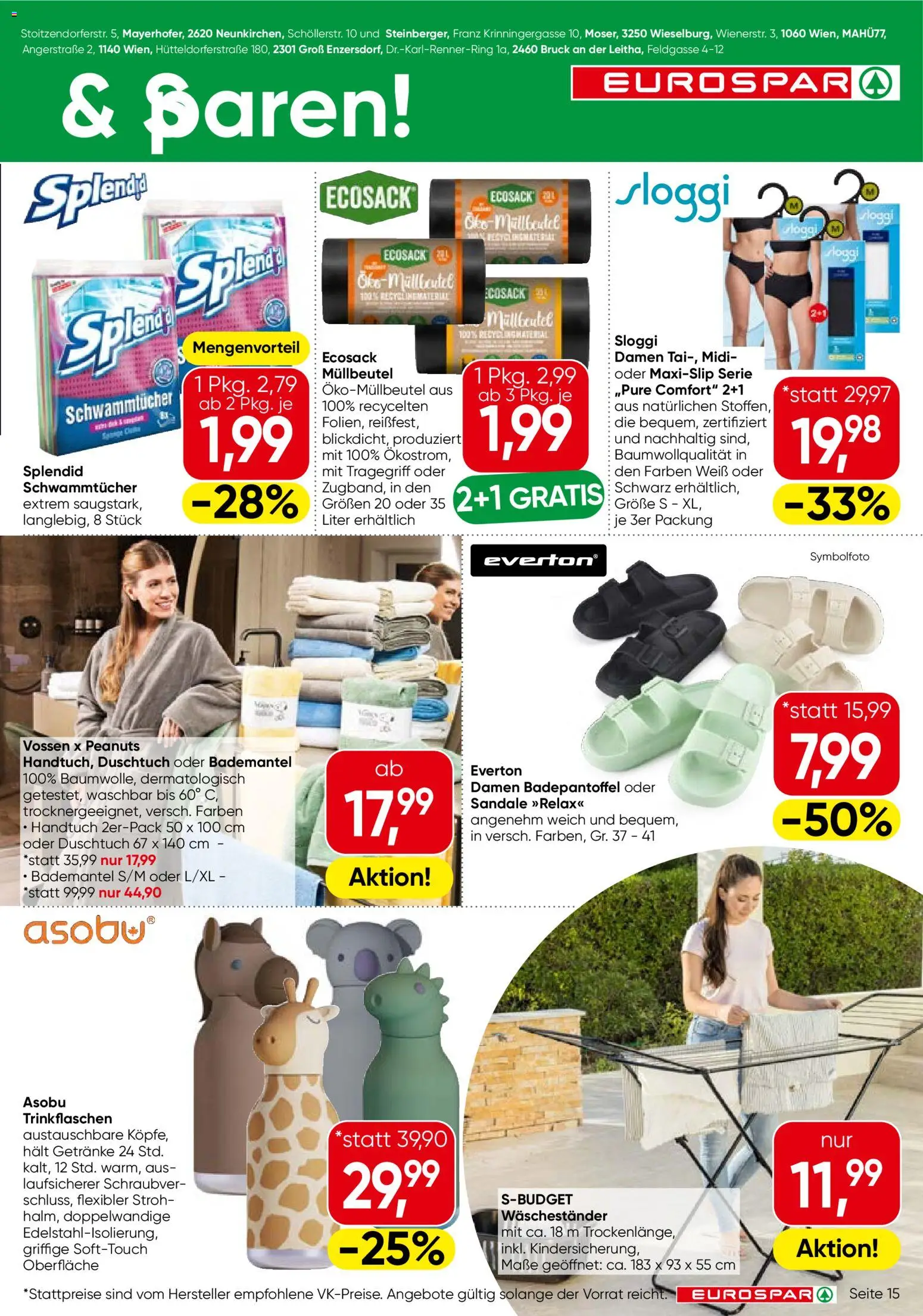 Eurospar Flugblatt - Burgenland gültig ab 15.01.2026 | Seite: 15 | Produkte: Bademantel