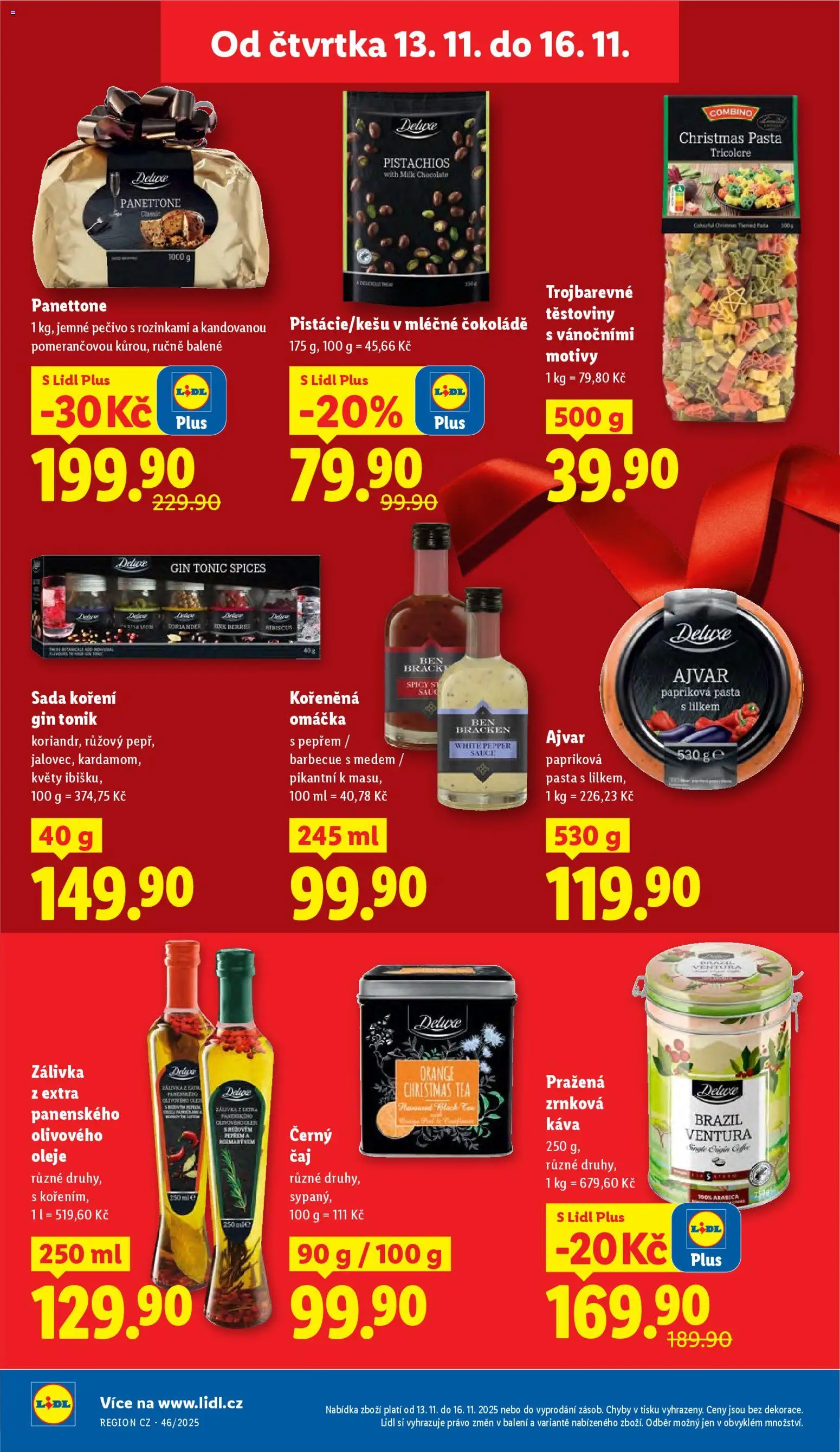 Lidl leták od 13.11.2025 | Strana: 26 | Produkty: Těstoviny, Gin tonic, Pečivo, Ajvar