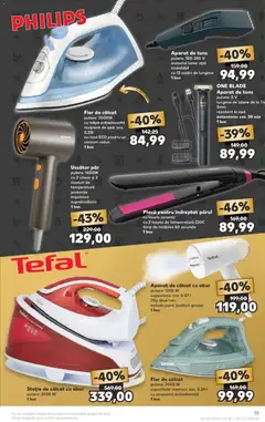 Ofertele Kaufland valabile de la 01.04.2026 | Pagină: 15 | Produse: Trimmer, Enginar, Aparat de călcat, Perie