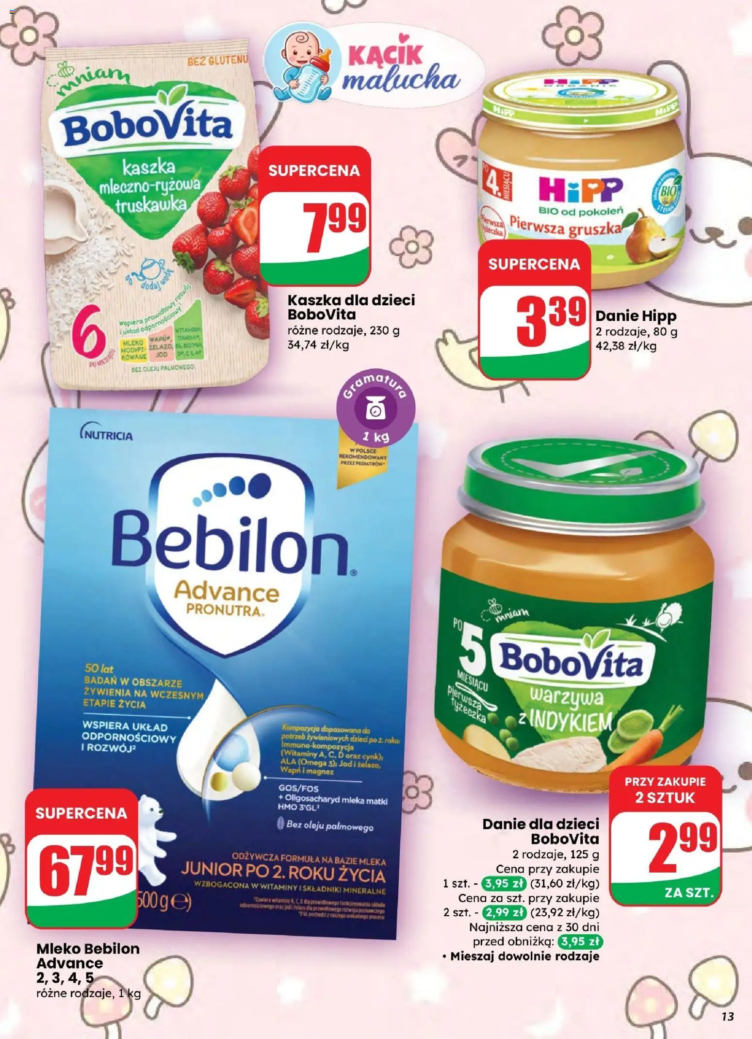 Dino gazetka od 25.03.2026 | Strona: 13 | Produkty: Żelazo, Mleka, Mleko Bebilon, Mleko