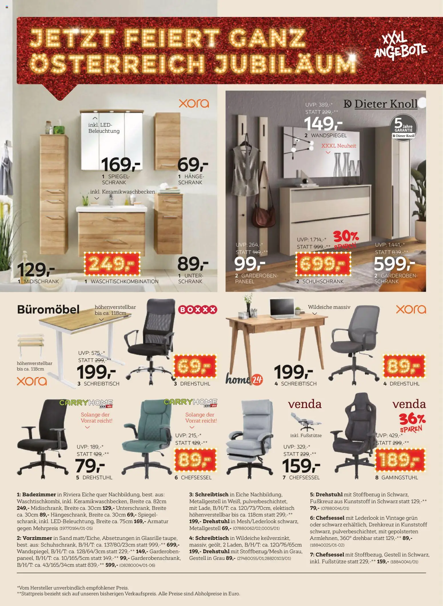 XXXLutz Jubiläums - Joker gültig ab 04.11.2025 | Seite: 18 | Produkte: Schrank, Spiegel
