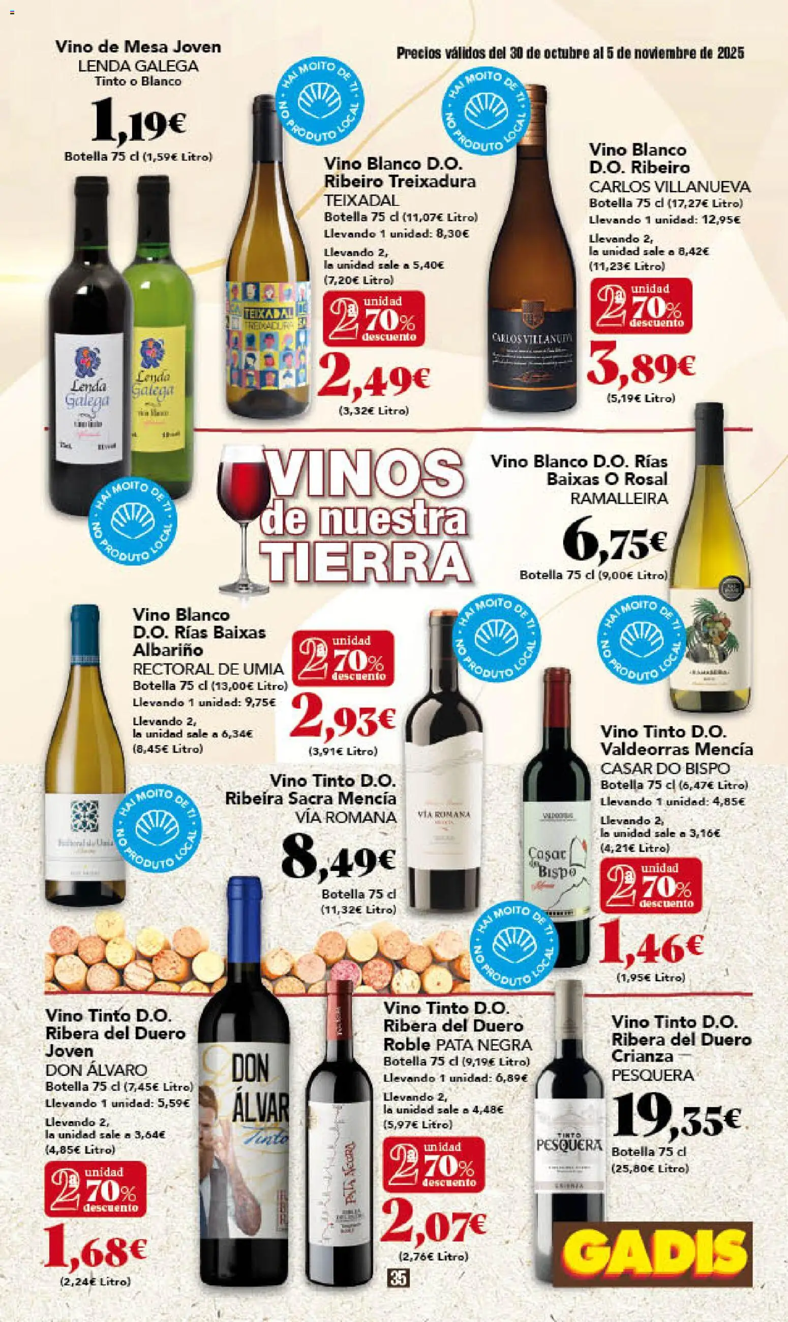 Gadis - folleto │ válido desde el 30.10.2025 | Página: 35 | Productos: Vino, Mesa